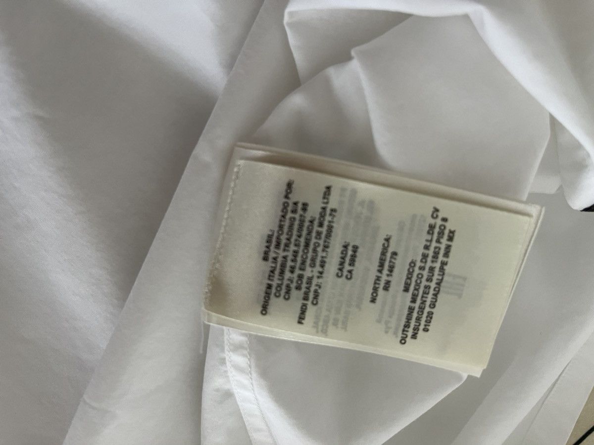 Fendi FENDI white boxy short sleeve shirt Size US L / EU 52-54 / 3 - 13 Thumbnail