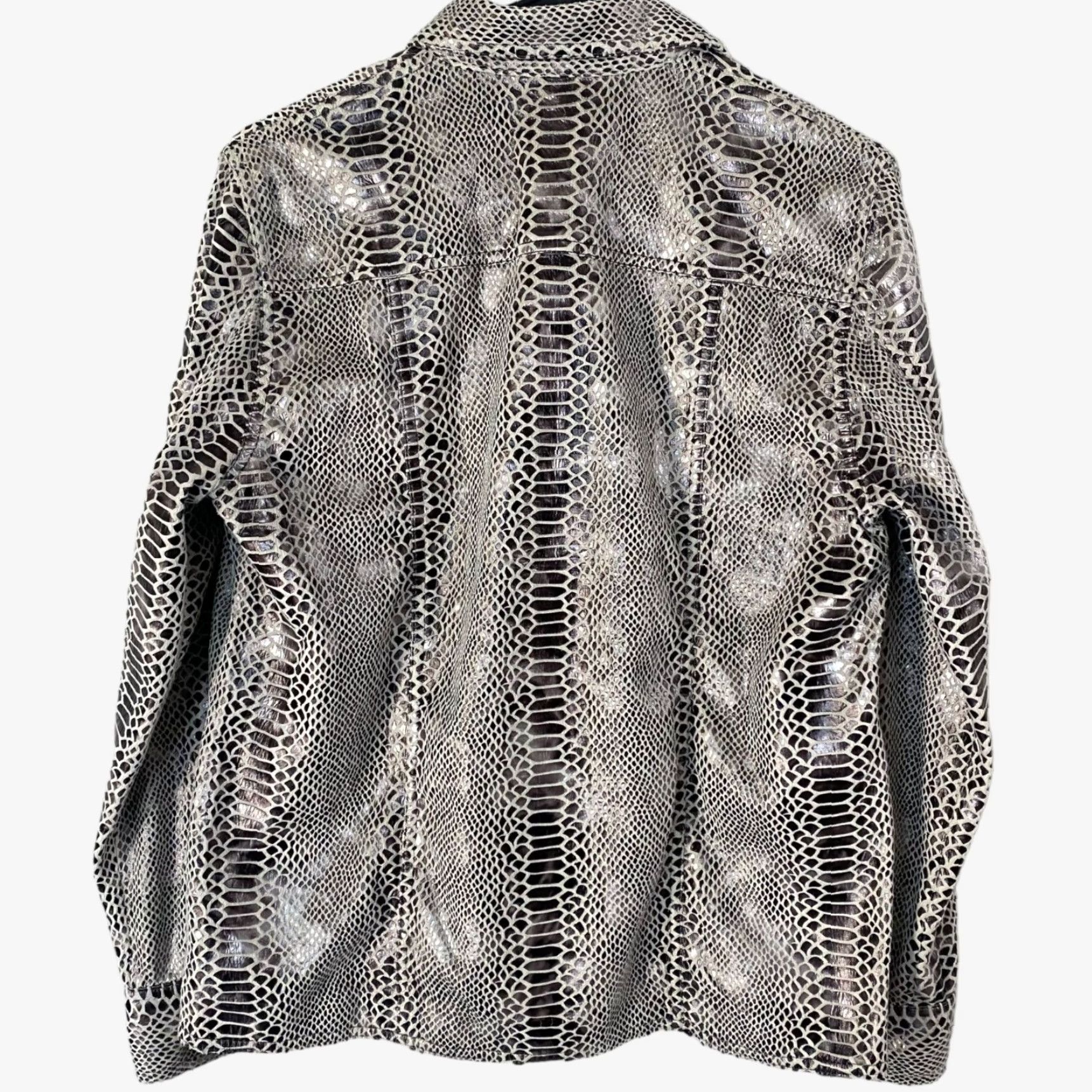 Vintage VINTAGE Alfred Dunner Button Up Metallic Faux Snakeskin Print Jacket Brown Womens 8 Size M / US 6-8 / IT 42-44 - 3 Thumbnail