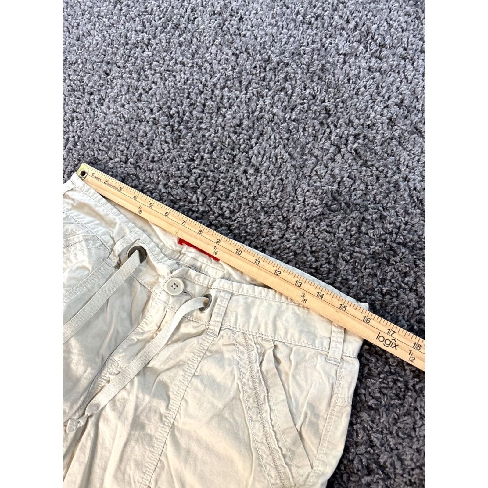 Vintage VINTAGE Union Bay Shorts Womens 32 White Cargo Pocket Denim Cotton Y2K Micro Cut-Off Size 24" / US 00 / IT 34 - 5 Thumbnail