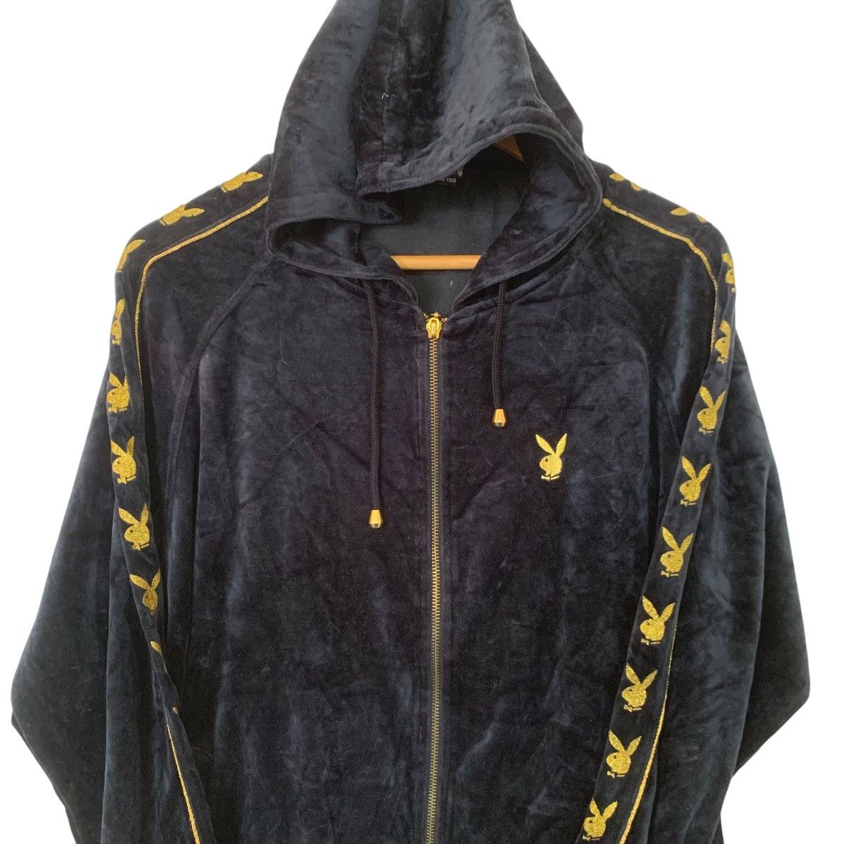 Playboy × Vintage Rare Vintage Playboy Sweater Fleece Hoodie Side Logo Size US M / EU 48-50 / 2 - 2 Thumbnail