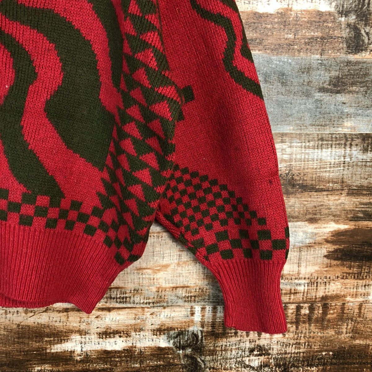 Homespun Knitwear × Japanese Brand × Vintage Self Suece Red vintage Knitwear #A1706 Size S / US 4 / IT 40 - 8 Thumbnail