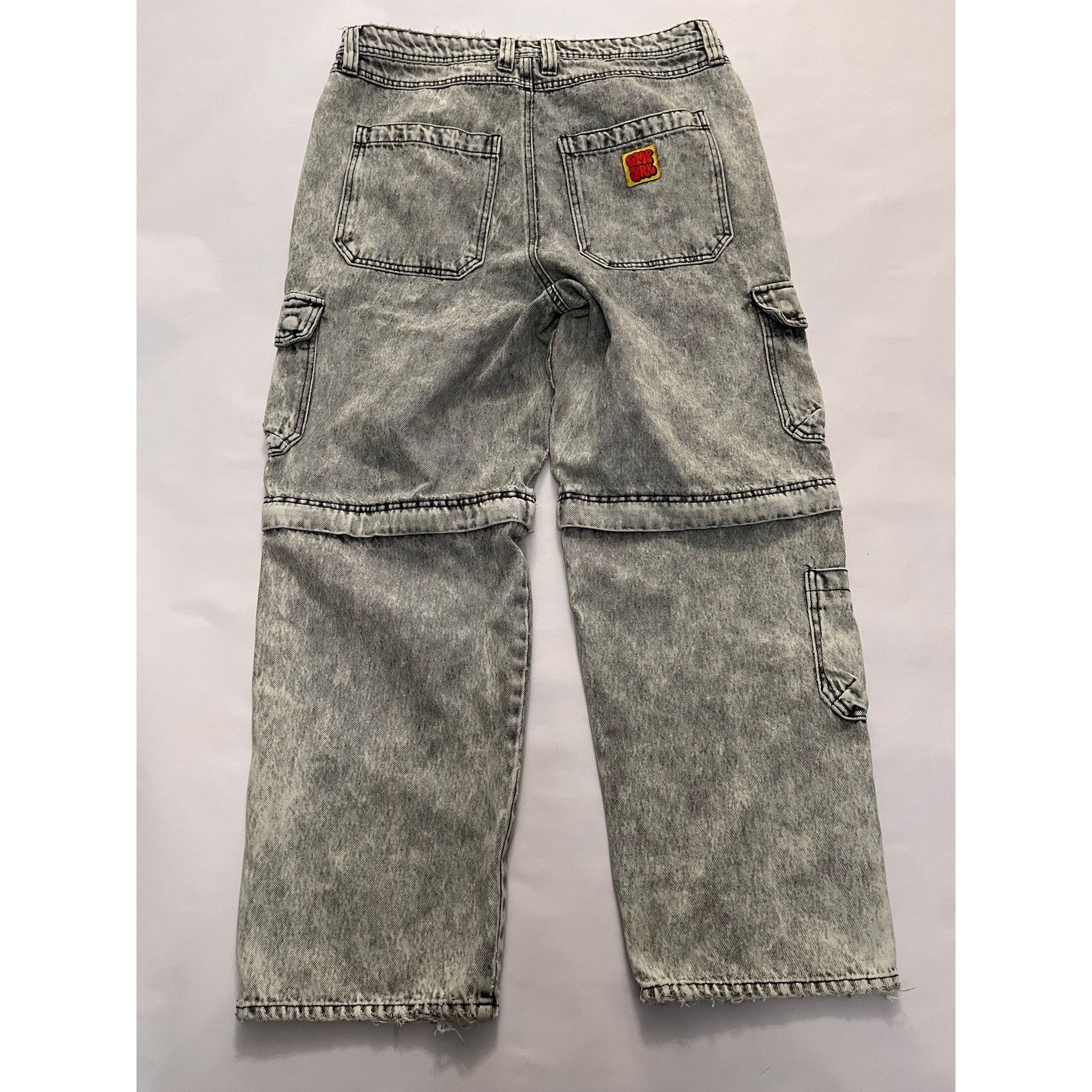 Empyre Empyre Mens Convertible Cargo Jeans Acid Wash Gray Size 34 Size US 34 / EU 50 - 2 Thumbnail