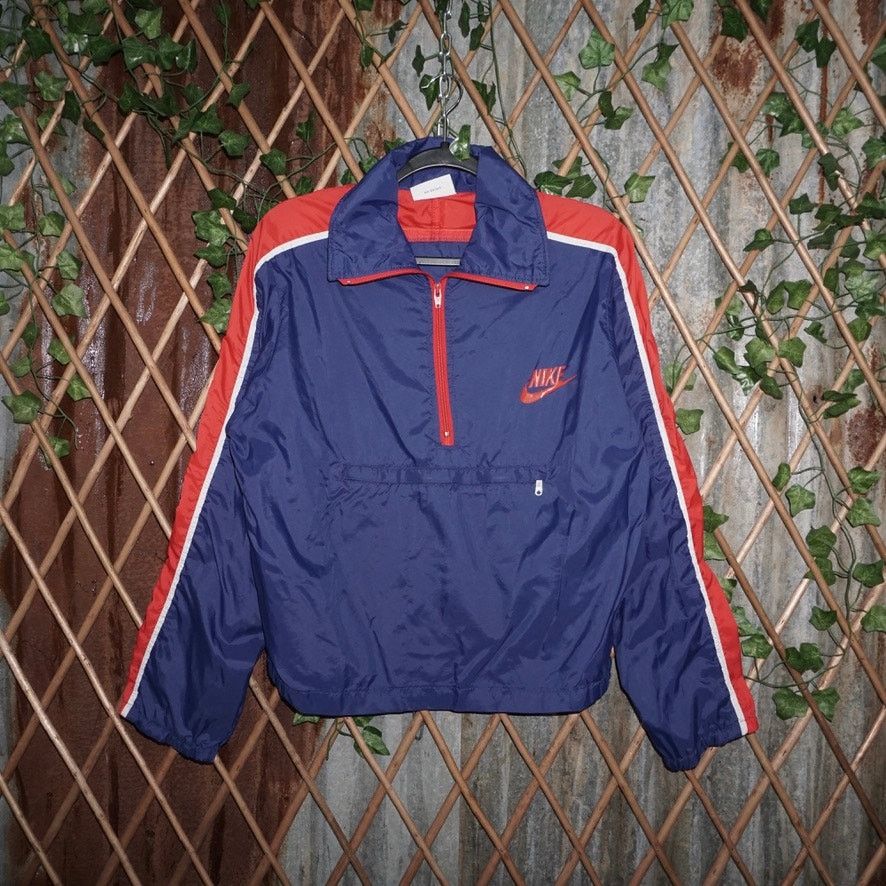 Nike Small -Vintage Y2K Nike half zip 1980s essential windbreaker Size US S / EU 44-46 / 1 - 1 Thumbnail