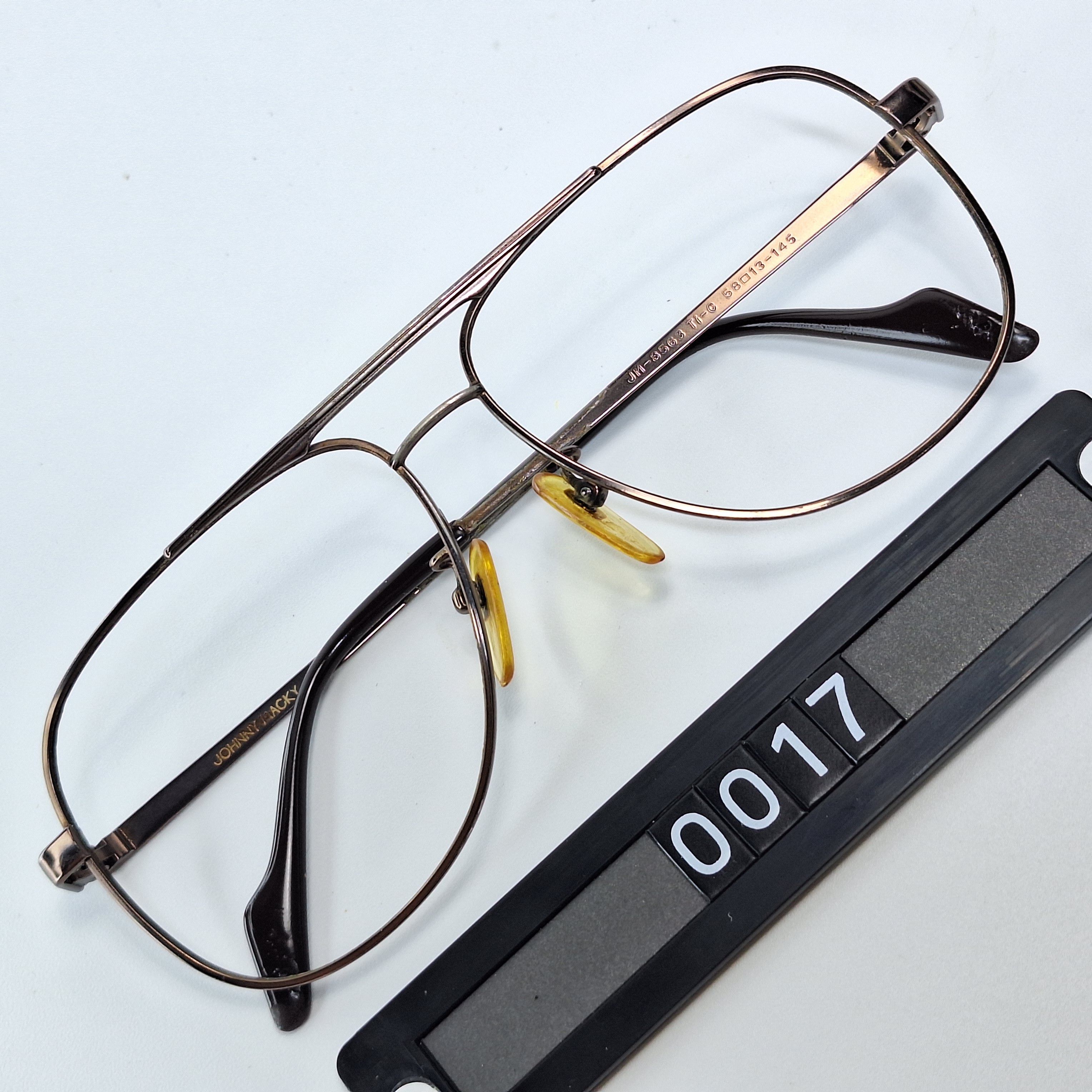 Vintage Johnny Macky JM-85 Titanium Double Bridge Eyeglass Frame Size ONE SIZE - 1 Thumbnail