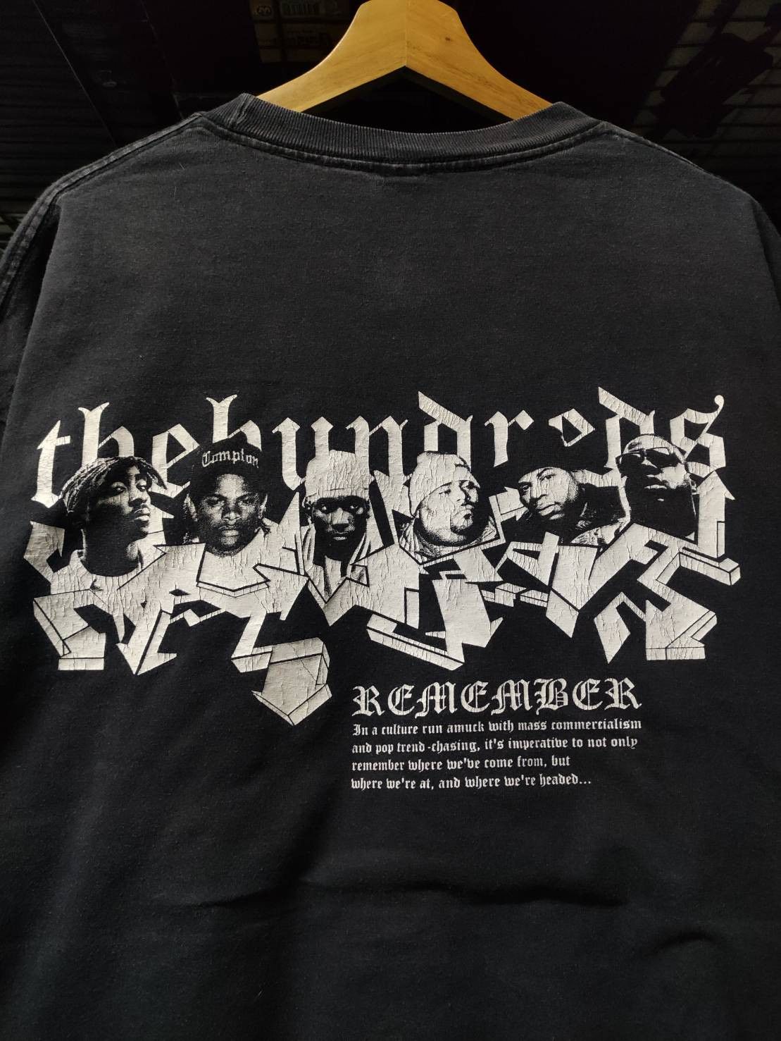 image of Rap Tees x The Hundreds VTG 00's The Hundreds "hip Hop Is Dead" Legends Rap T-Shirt in Black (Size 