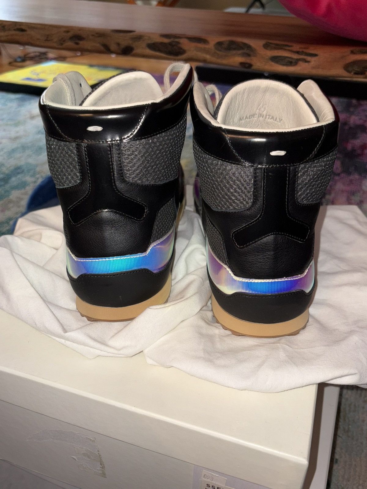 Maison Margiela Maison Martin Margiela Reflective High Top Sneakers RARE!!!! Size US 12 / EU 45 - 5 Thumbnail
