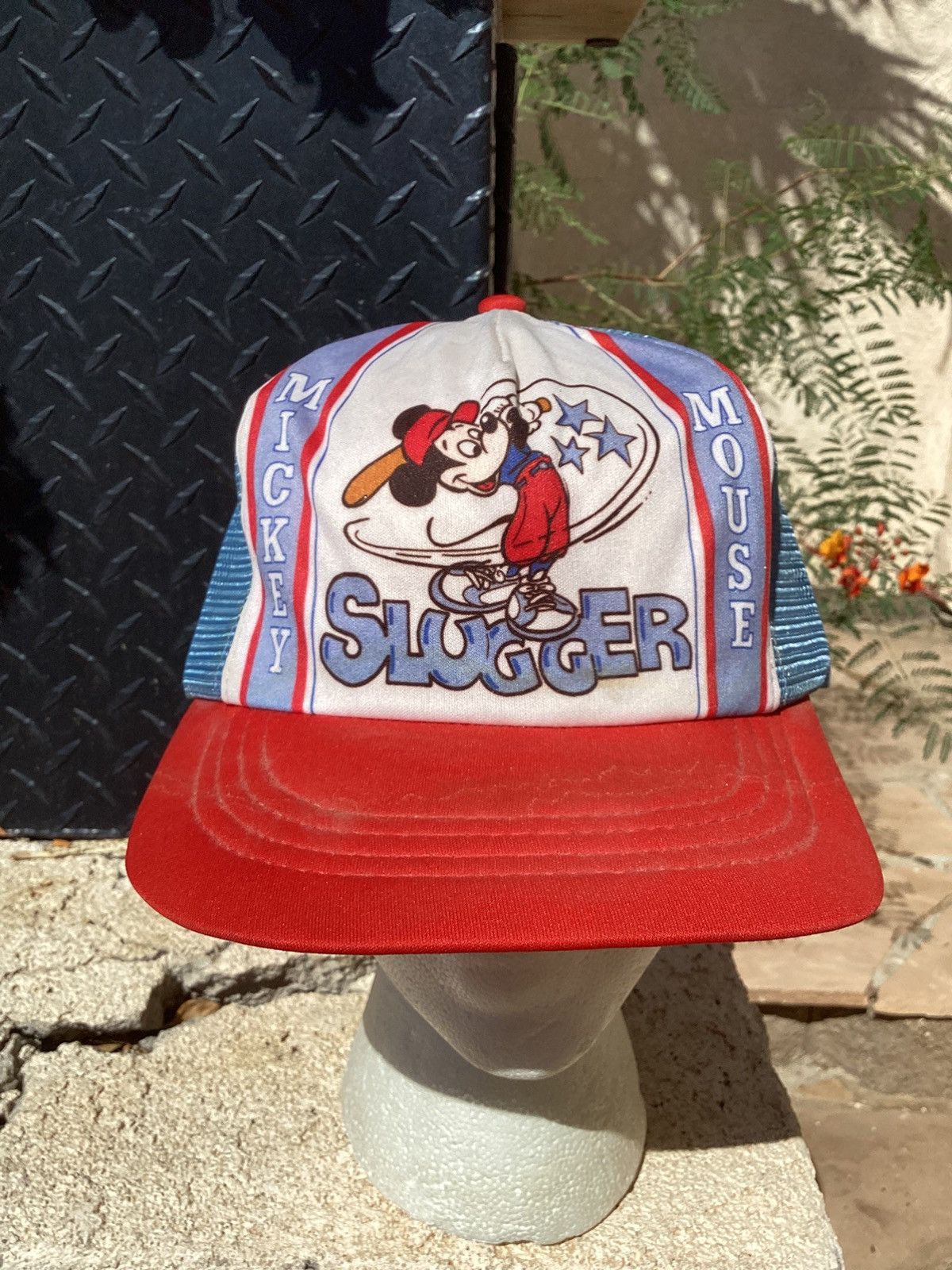Disney Vtg 90s Walt Disney Mickey Mouse slugger Cali headwear hat Size ONE SIZE - 1 Thumbnail