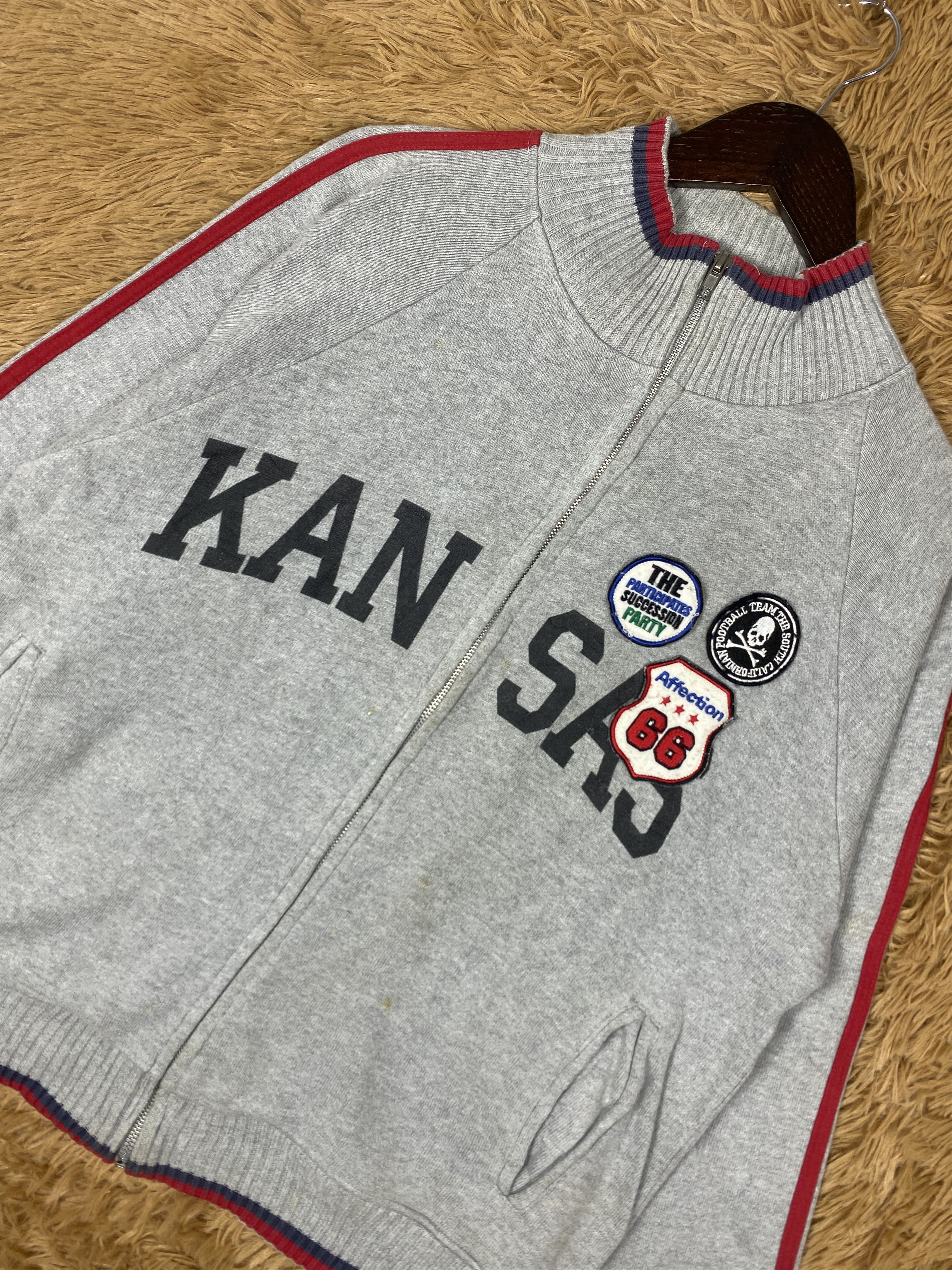 MLB Vintage Kansas Zip Up Sweatshirts DJ0501 Size US M / EU 48-50 / 2 - 2 Thumbnail