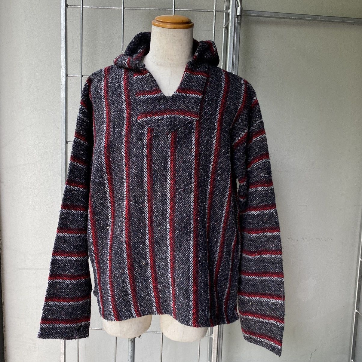 Vintage Black & Red Striped Baja Hoodie Size US M / EU 48-50 / 2 - 16 Thumbnail