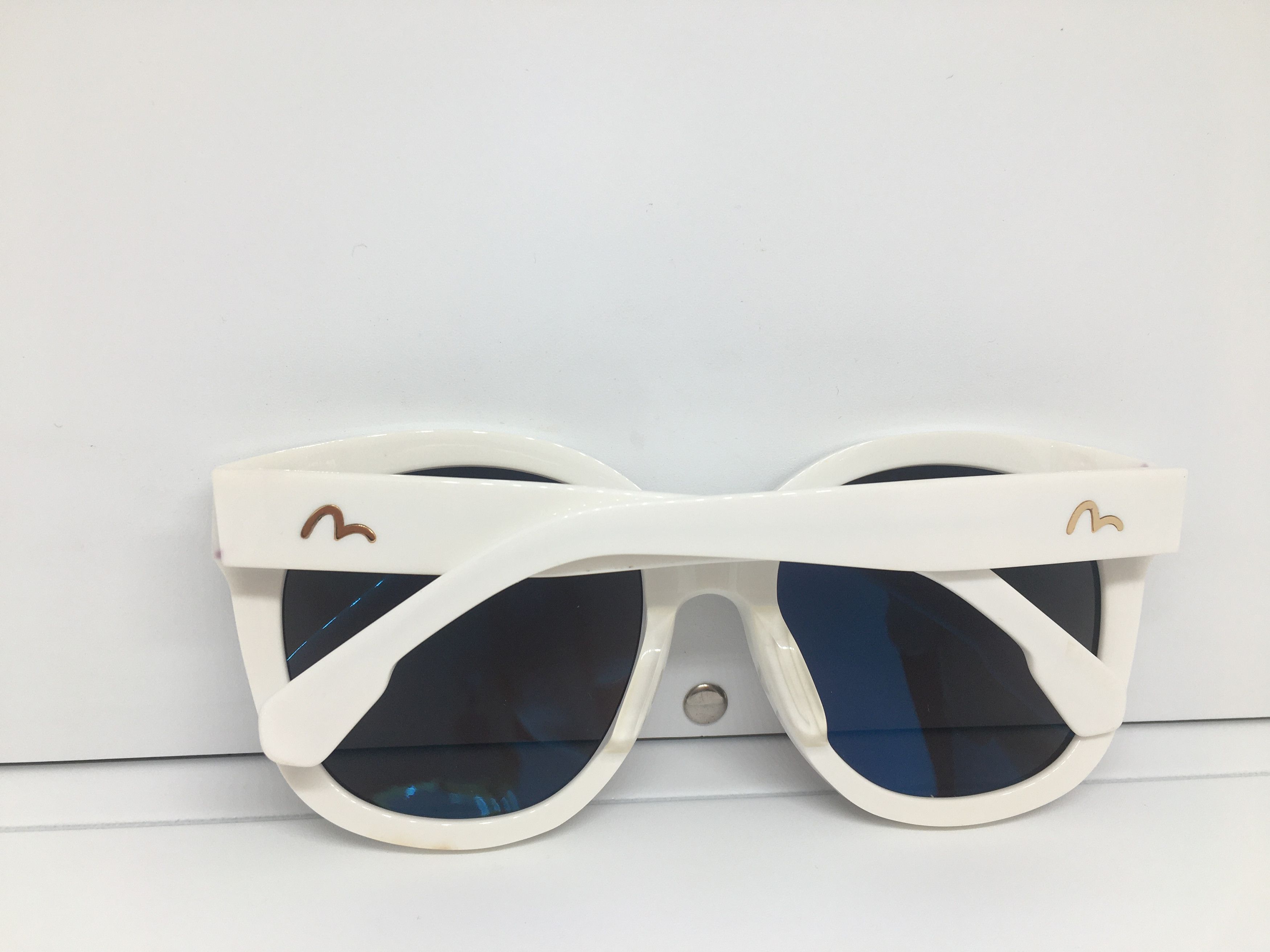 Evisu Evisu 2030 White Acetate Oversize Sunglasses Frame Size ONE SIZE - 9 Thumbnail