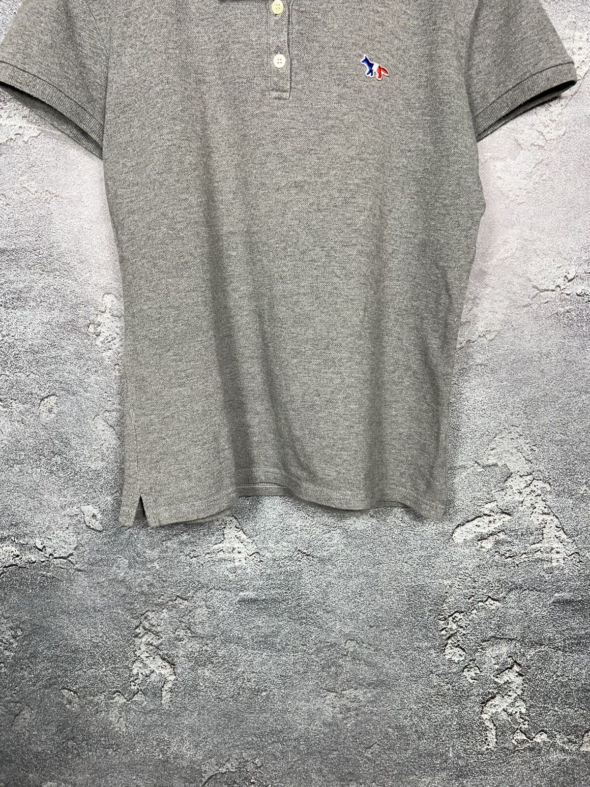 Maison Kitsune Maison Kitsune Classic Gray Polo Size S Size S / US 4 / IT 40 - 6 Thumbnail