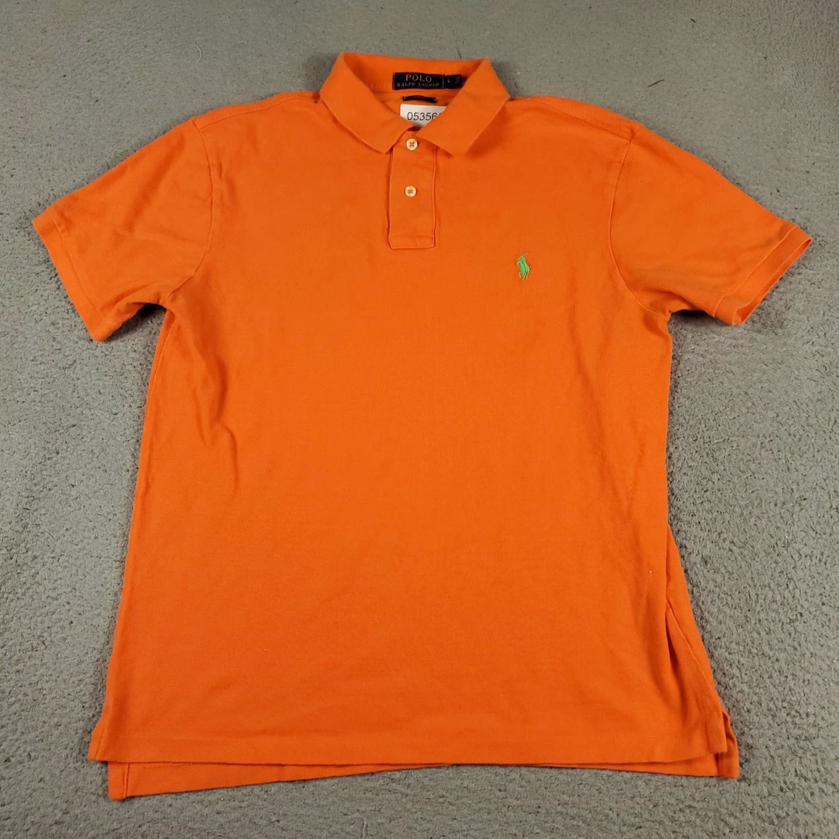 Ralph Lauren VINTAGE Ralph Lauren Polo Shirt Mens Large Orange Pony Short Sleeve Shirt Adult Large Orange Polo Mens Size US L / EU 52-54 / 3 - 3 Thumbnail