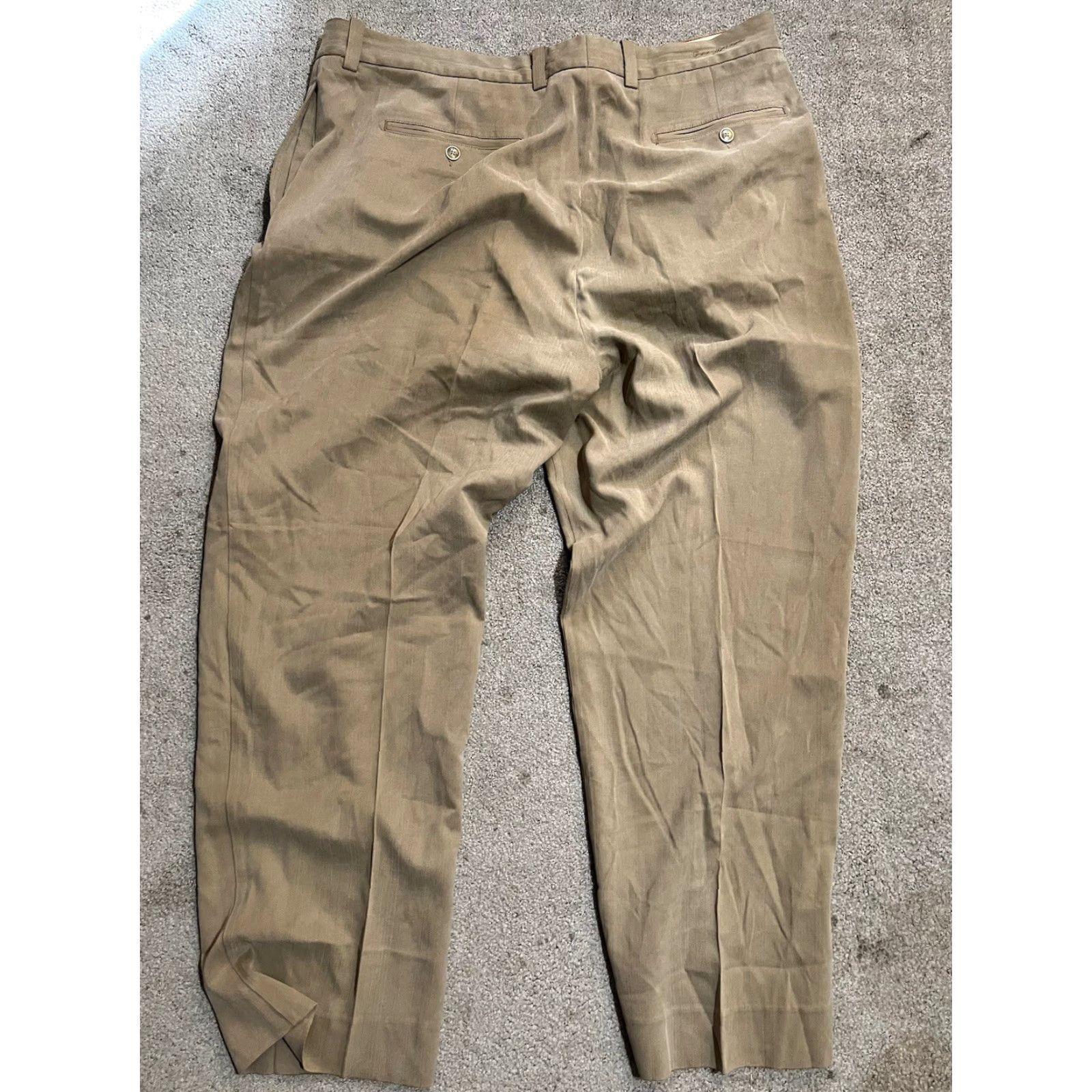 Tommy Bahama Tommy Bahama Pants Mens Size 40x30 Brown Khaki Silk Rayon Blend Chino Size US 40 / EU 56 - 3 Thumbnail