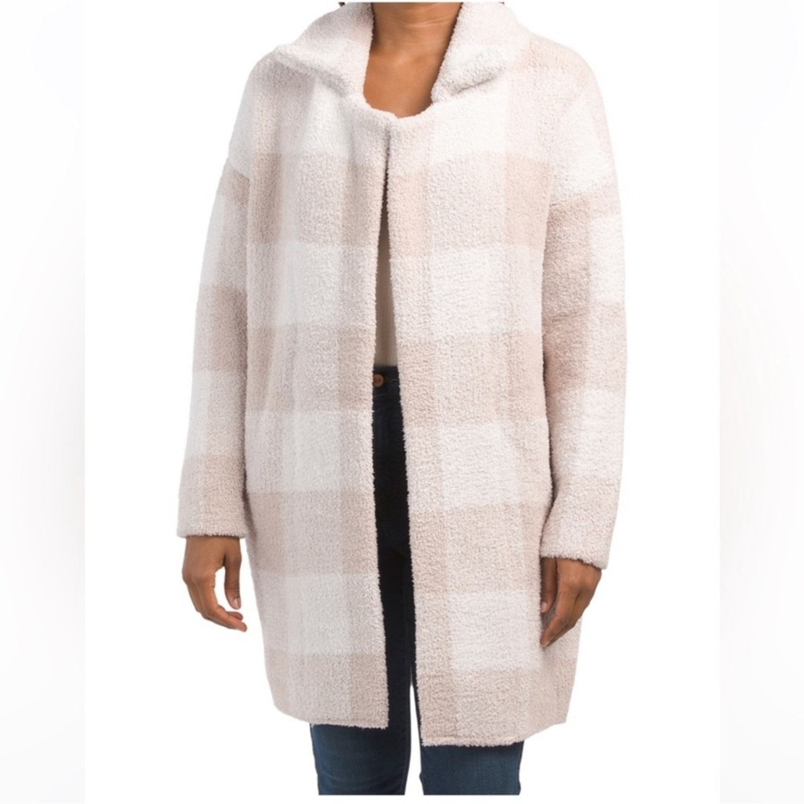 Halston HALSTON Buffalo Check Collar Cardigan With Pockets Size M / US 6-8 / IT 42-44 - 4 Thumbnail