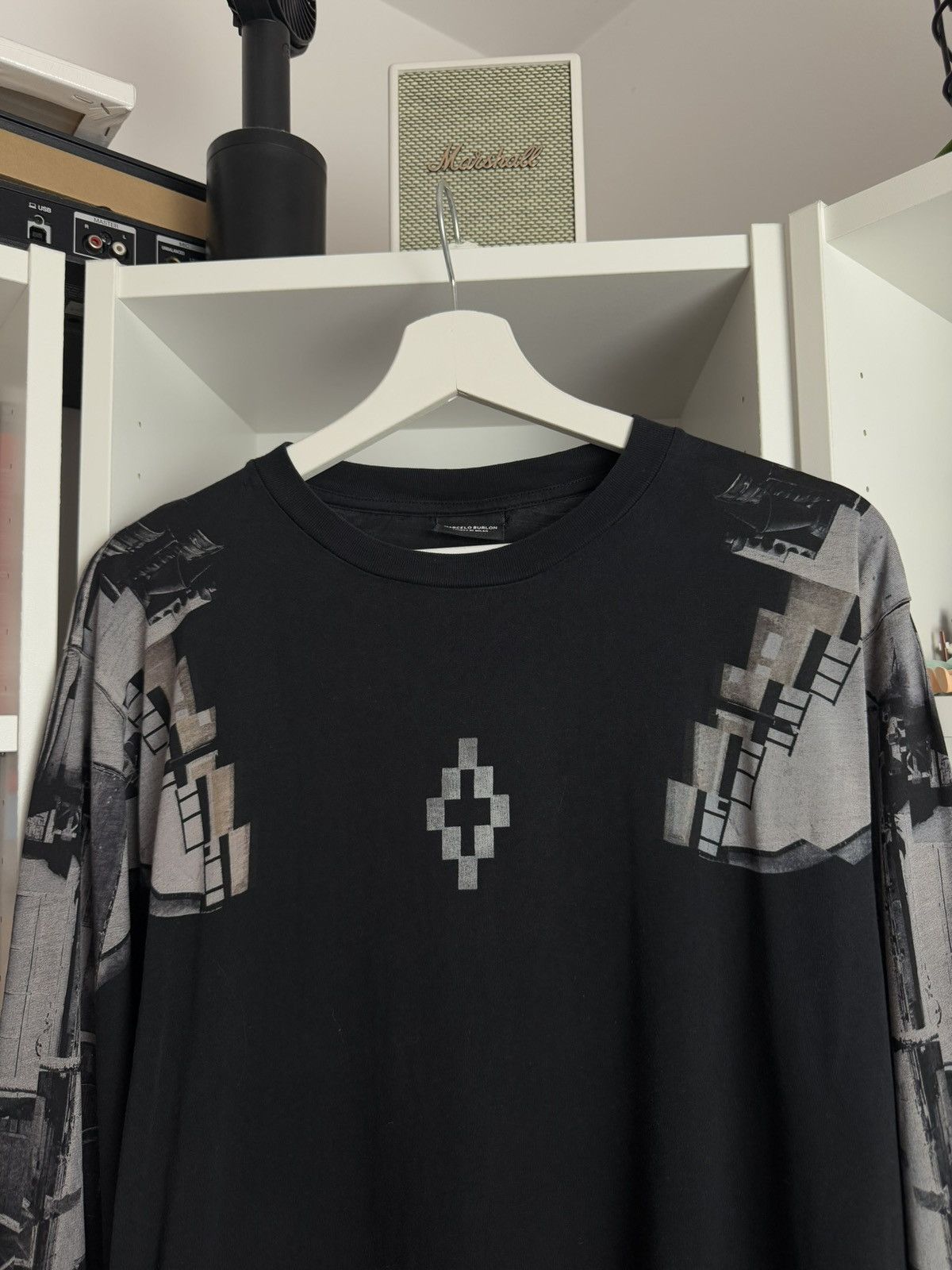 Designer × Marcelo Burlon Marcelo Burlon black printed longsleeve t-shirt XS designer Size US XS / EU 42 / 0 - 3 Thumbnail