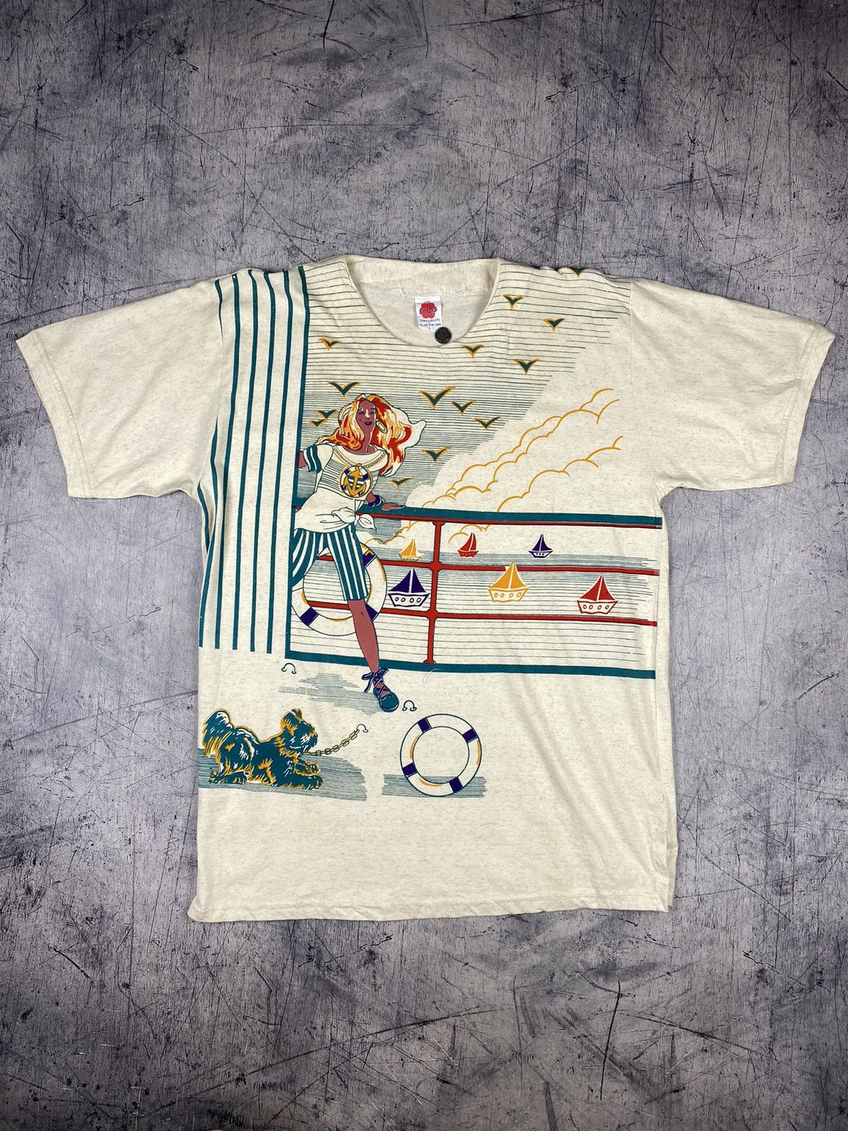 Vintage Vintage ART Crazy Tee T Shirt Size L Size US L / EU 52-54 / 3 - 2 Thumbnail