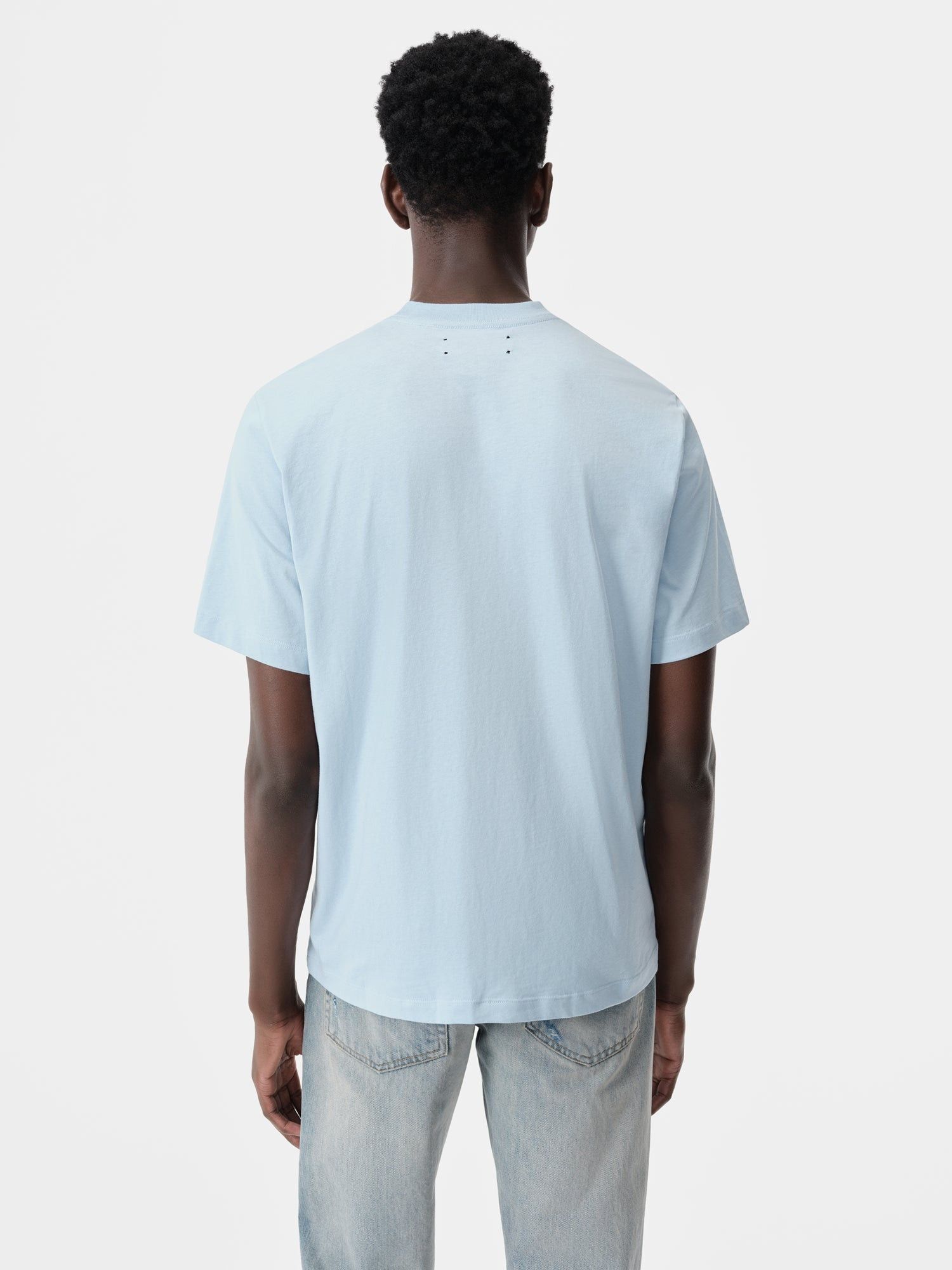 Amiri o1s1wg110525 Staggered T-Shirt in Blue Size US L / EU 52-54 / 3 - 3 Thumbnail