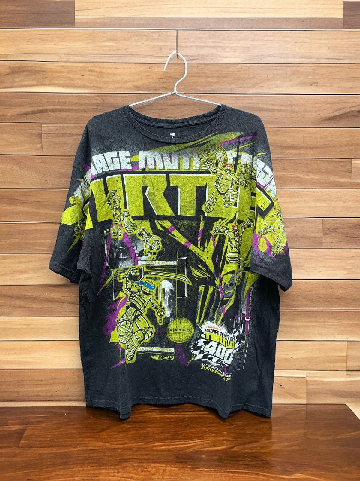 image of Nascar Teenage Mutant Ninja Turtle in Black, Men's (Size 2XL)