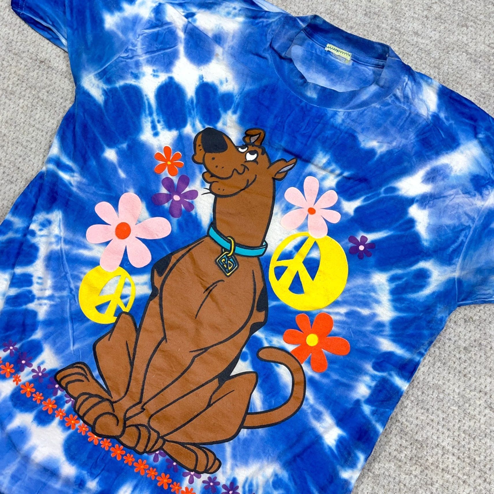 Vintage VINTAGE Scooby-Doo Shirt Men XL Blue Tie Dye Tee Hippie 90s Y2K Promo Graphic Print Logo Movie 80s Retro USA Scooter? Size US XL / EU 56 / 4 - 3 Thumbnail