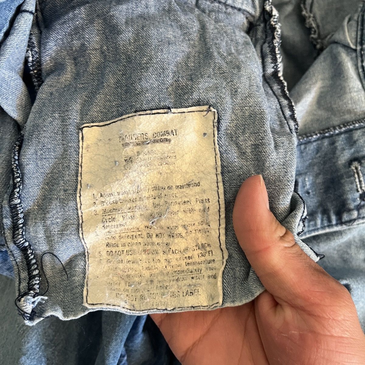 Vintage Baggy Denim Tactical Cargo Pants Size US 35 - 7 Thumbnail