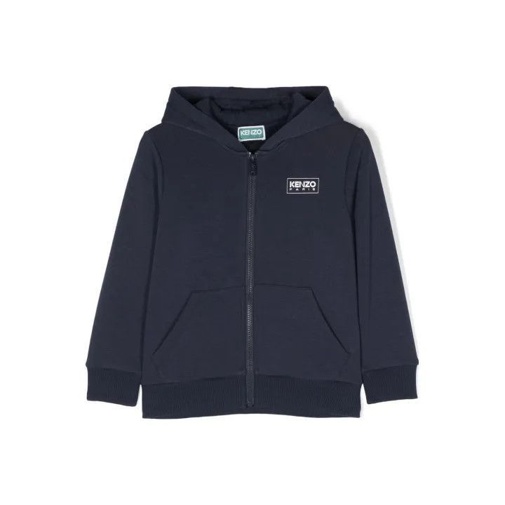 Kenzo Kenzo Kids Zip Hoodie with Logo Print -2507 Size US M / EU 48-50 / 2 - 1 Thumbnail