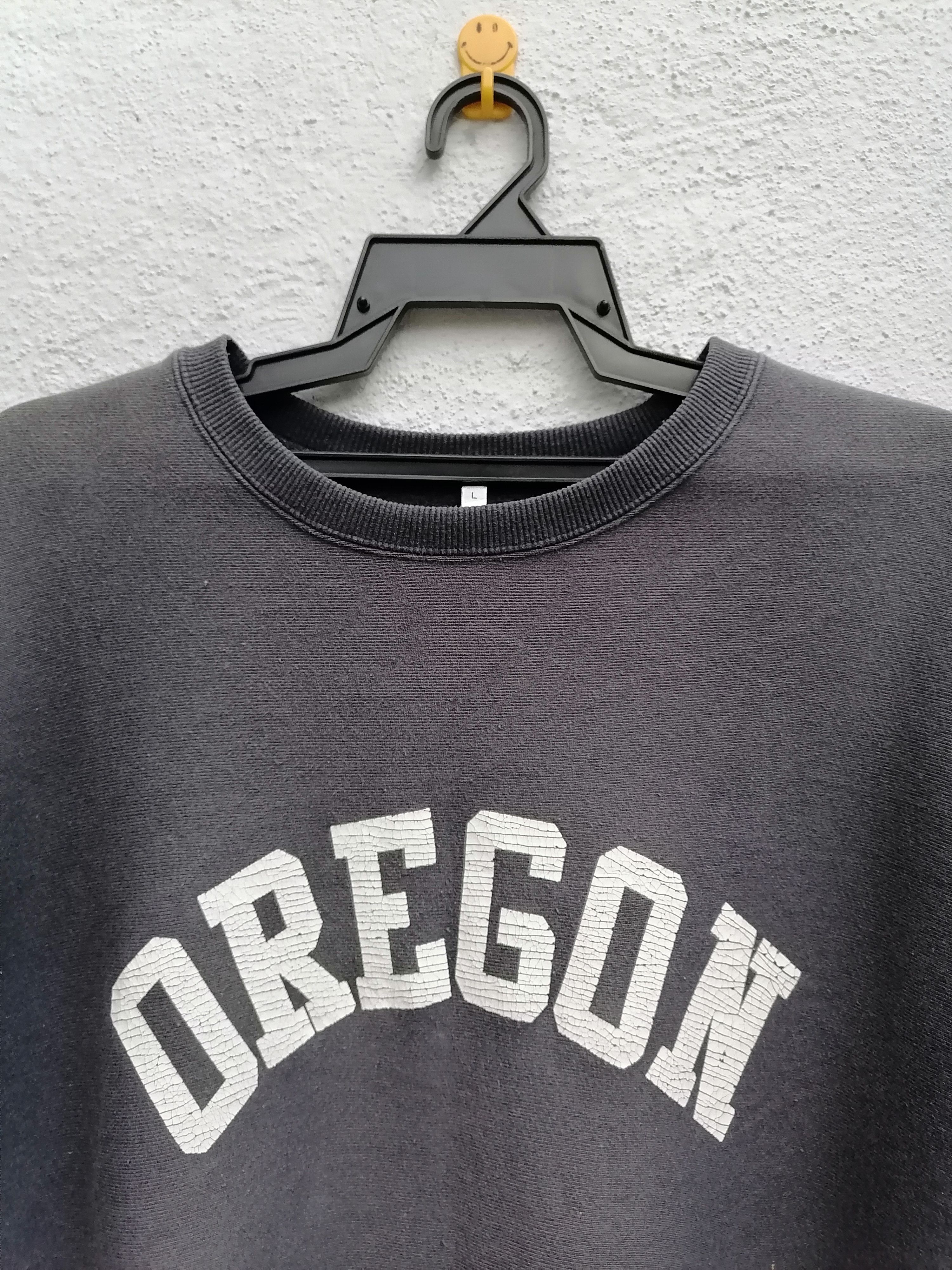 Vintage Trashed Faded Oregon Reverse Weave Sweatshirts Size US L / EU 52-54 / 3 - 2 Thumbnail