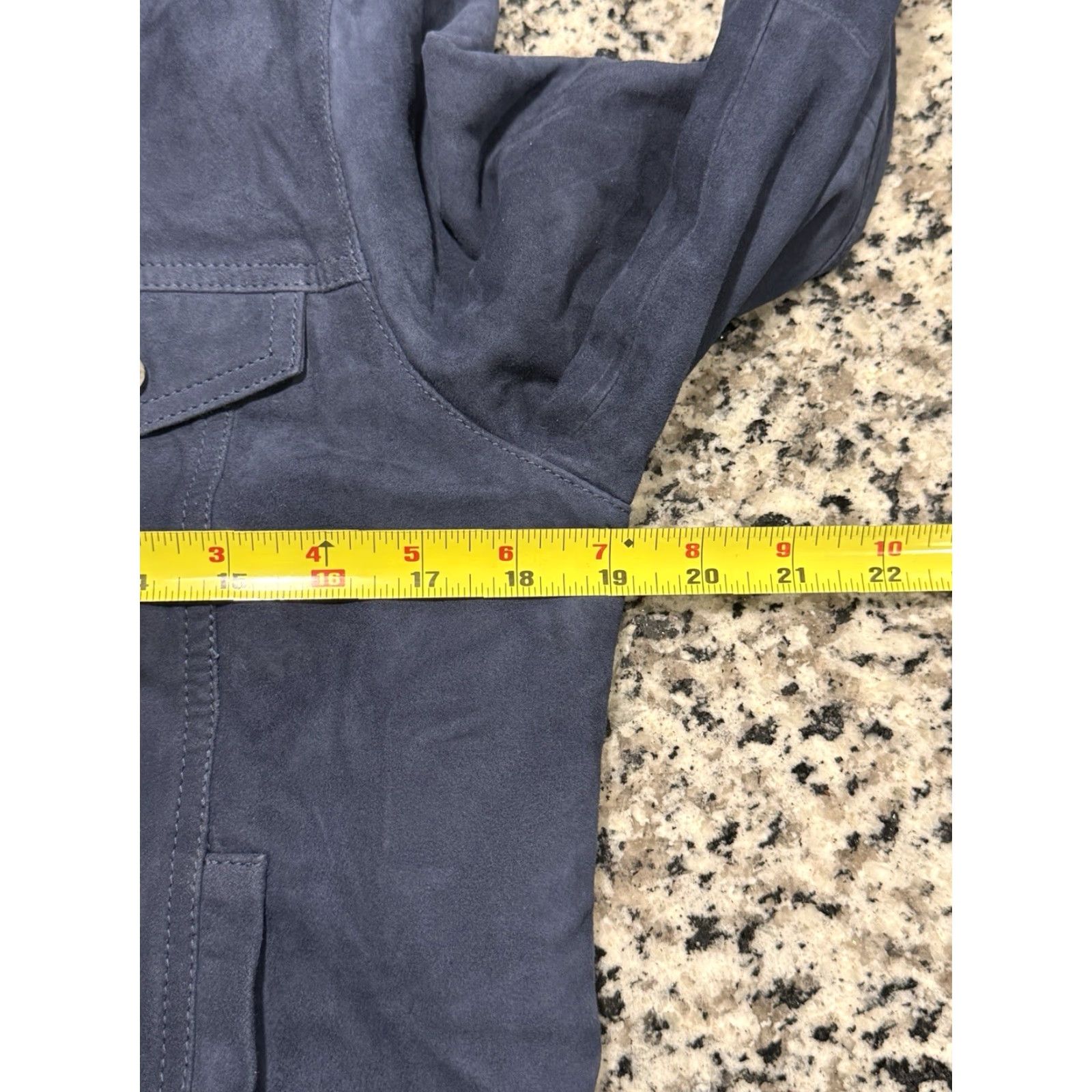 J.McLaughlin J.McLaughlin Jacket Women M Blue Goat Suede Leather Snaps Solid Basic Fall Winter Size M / US 6-8 / IT 42-44 - 3 Thumbnail