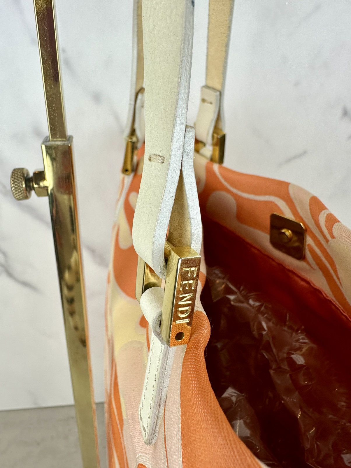 Fendi Fendi Orange Swirl Tote Size ONE SIZE - 6 Thumbnail
