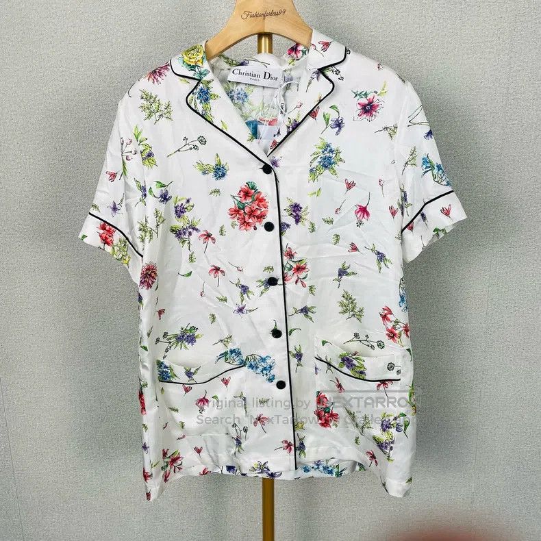 Dior Dior Plant pattern printed single-breasted short-sleeved s Size XXS / US 00 / IT 34 - 1 Thumbnail