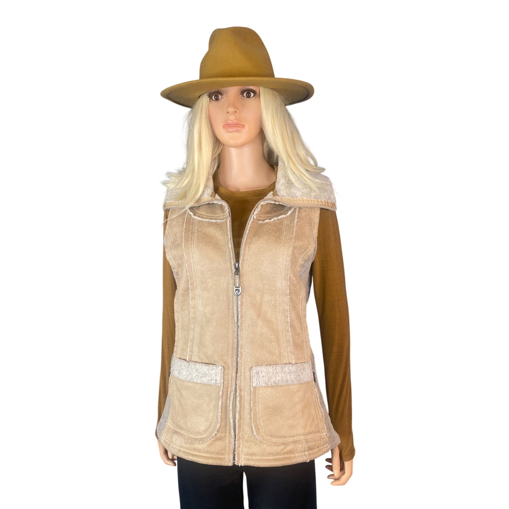 Kuhl NWT Kuhl Women's M Dani Sherpa Vest Italian Faux Leather She Size M / US 6-8 / IT 42-44 - 1 Thumbnail