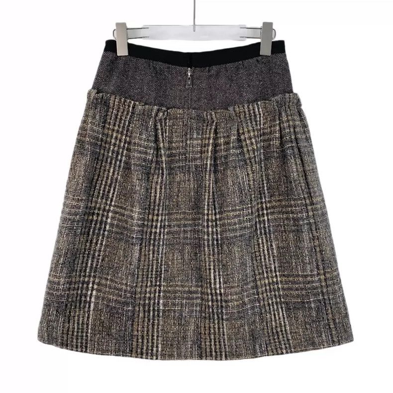 Louis Vuitton Louis Vuitton Brown mohair striped slouchy skirt Size 37" - 2 Thumbnail