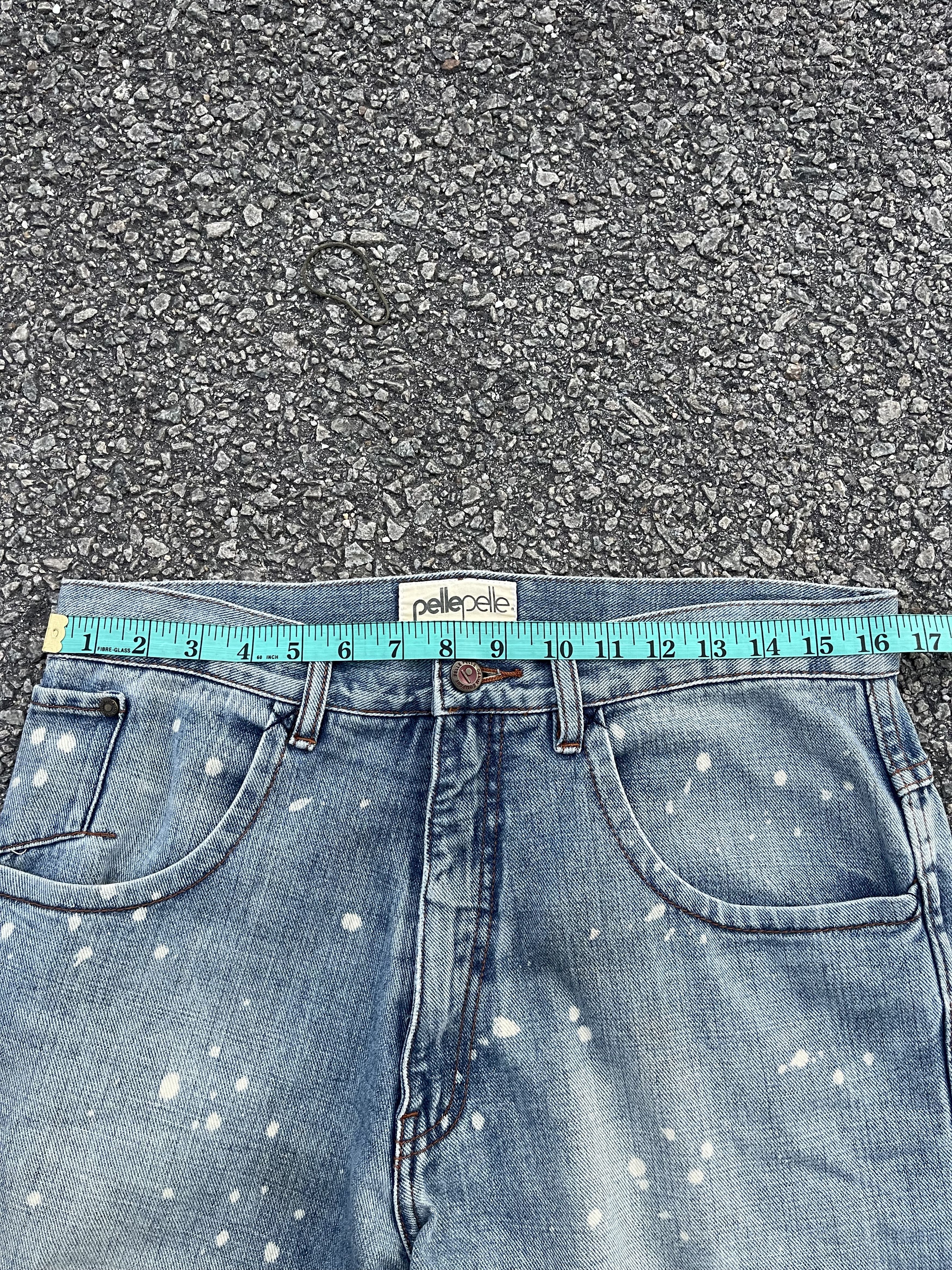 Marc Buchanan Vintage Baggy Wide Leg Pelle Pelle Faded Distressed Size US 33 - 12 Thumbnail