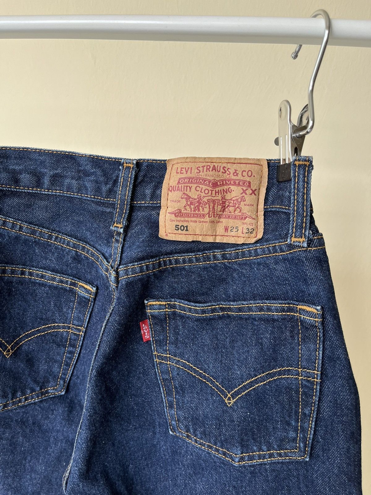 Levi's Rare 💥 Vintage Levis 501 Dark Blue 🤩 Size 24" / US 00 / IT 34 - 3 Thumbnail