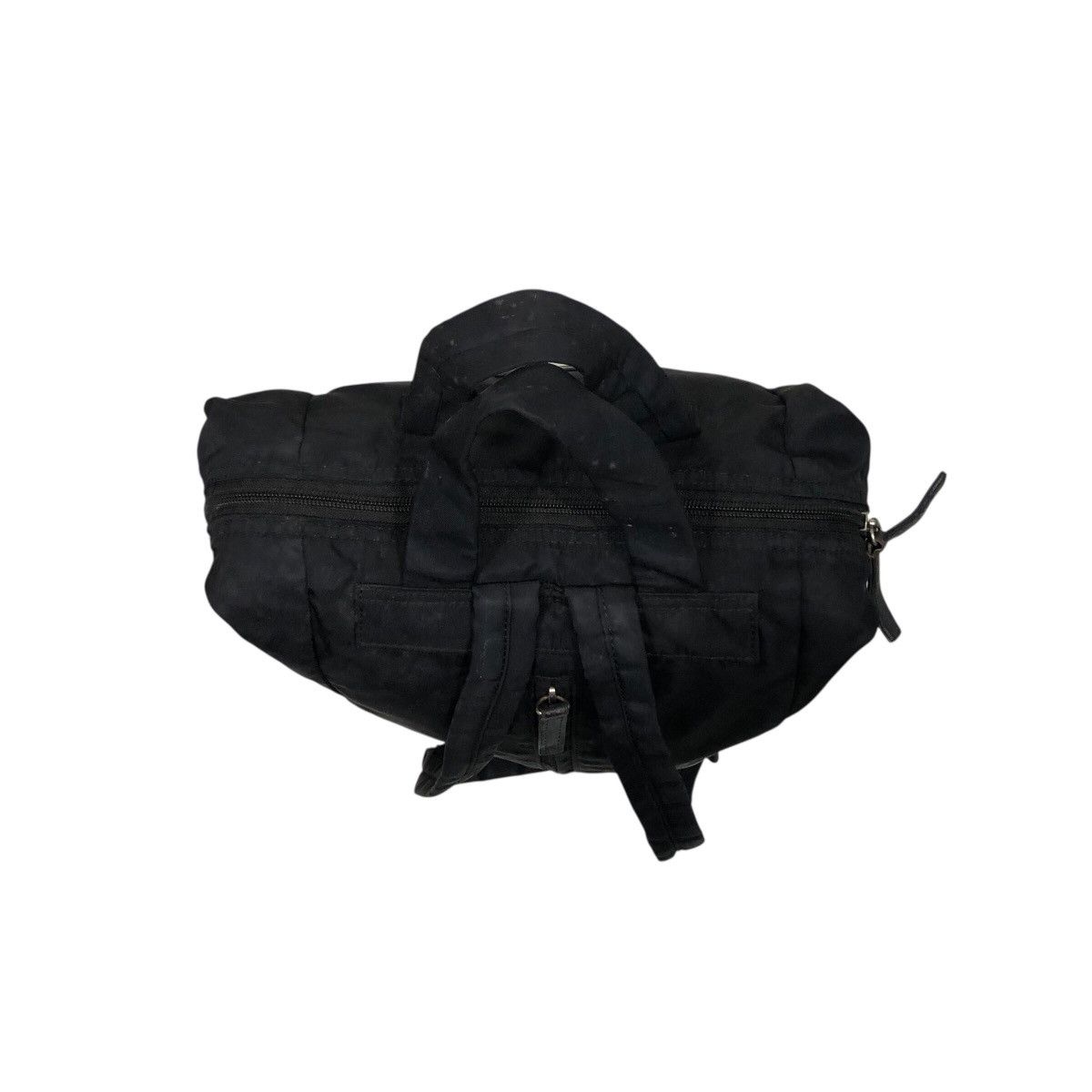 Yohji Yamamoto 📌Rich Black Bag Pack Biker Style Y'Saccs Bondage Design Size ONE SIZE - 6 Thumbnail