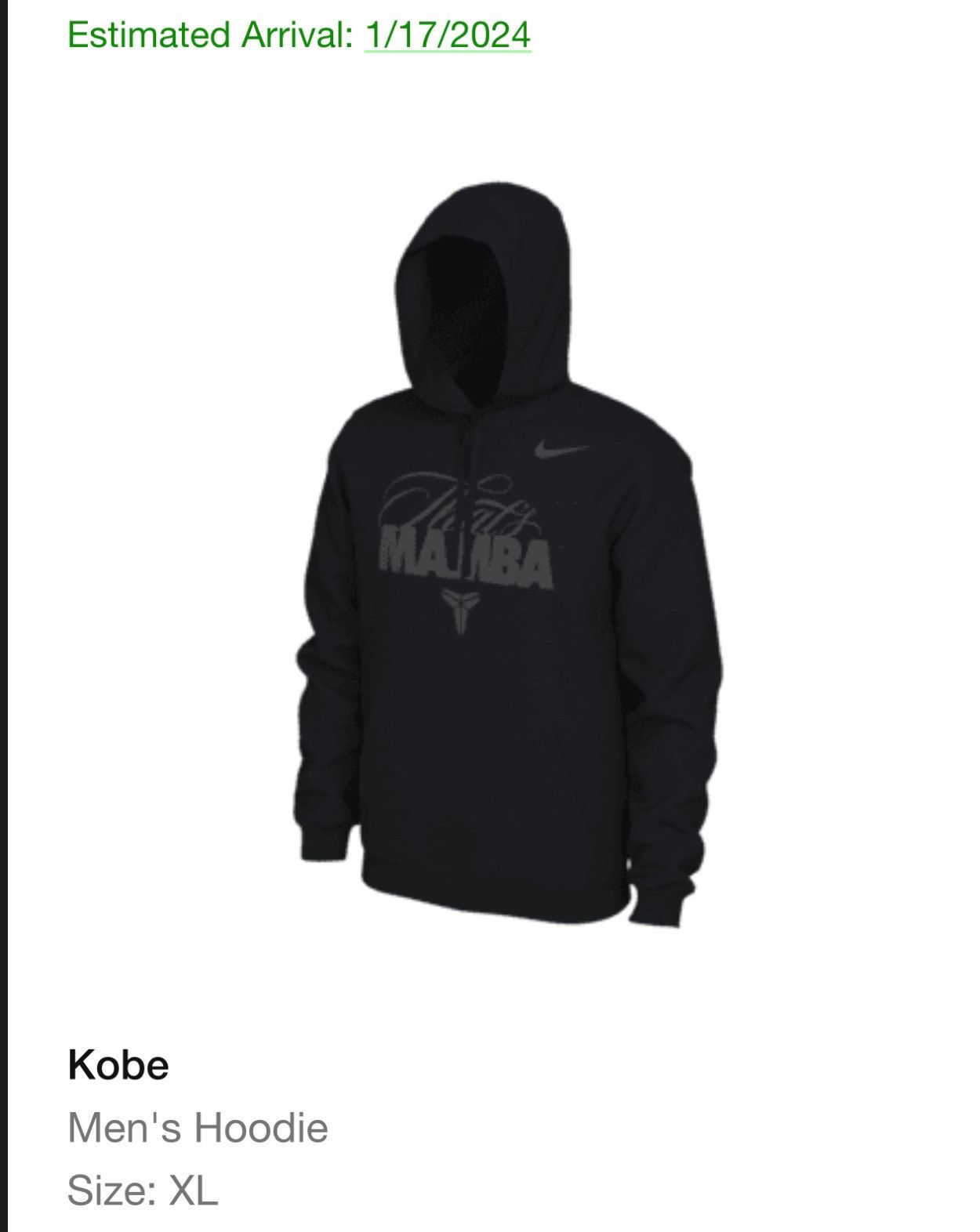 image of Kobe Mentality x Nike Mamba Mentality Nike Kobe Black Sweater Size Xl, Men's