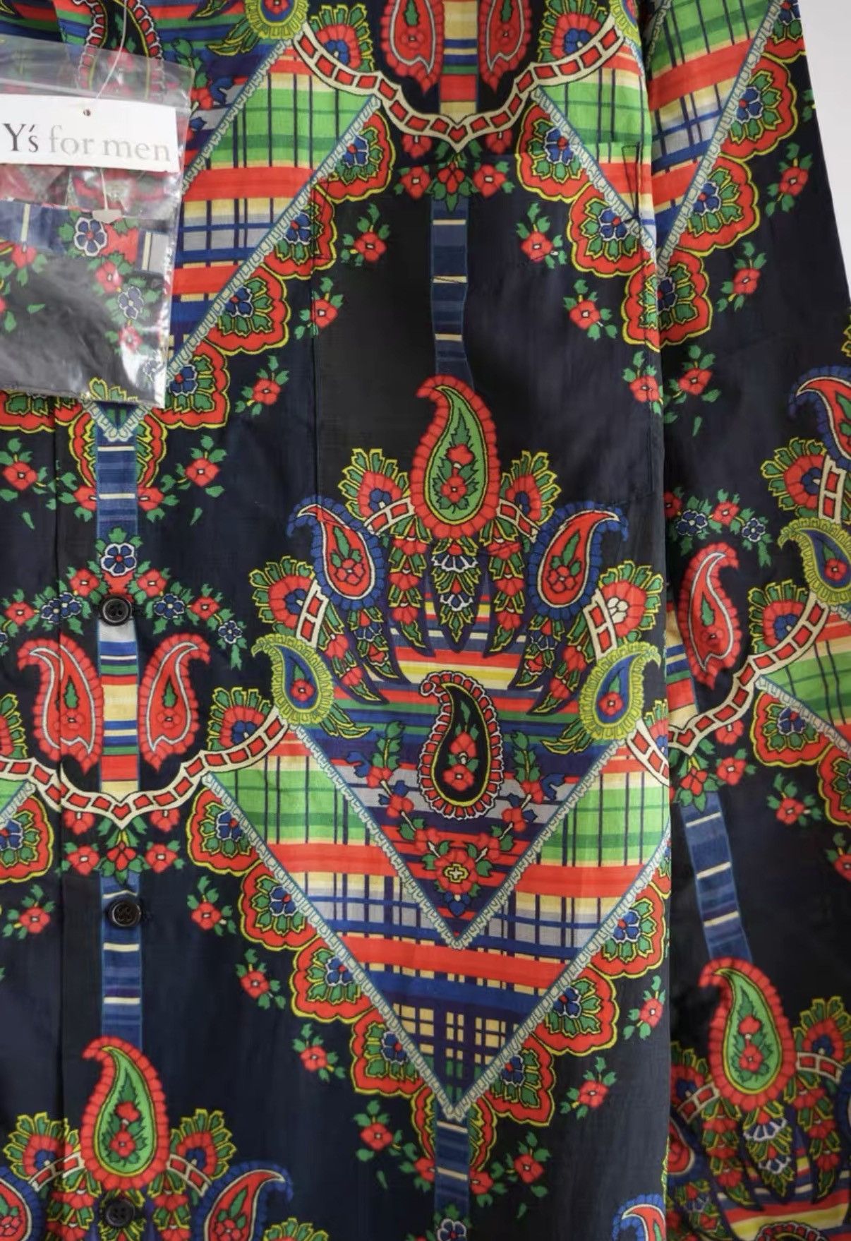 Yohji Yamamoto Yohji Yamamoto 04SS Paisley All-Over Print Silk Shirt K4 Size US L / EU 52-54 / 3 - 9 Thumbnail