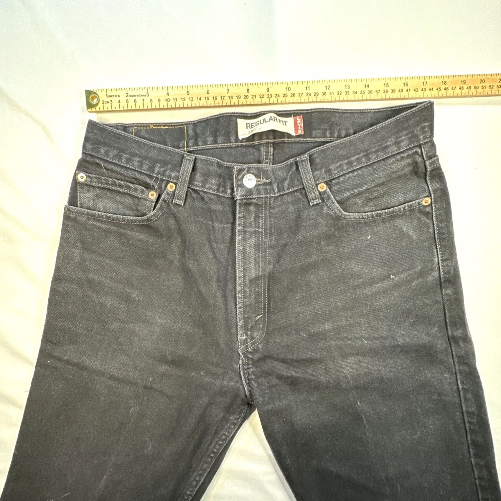 Levi's VINTAGE Levi's Denim Jeans 505 Black Regular Fit 5-Pocket Men's W36 Straight Zip Closure Size US 36 / EU 52 - 3 Thumbnail