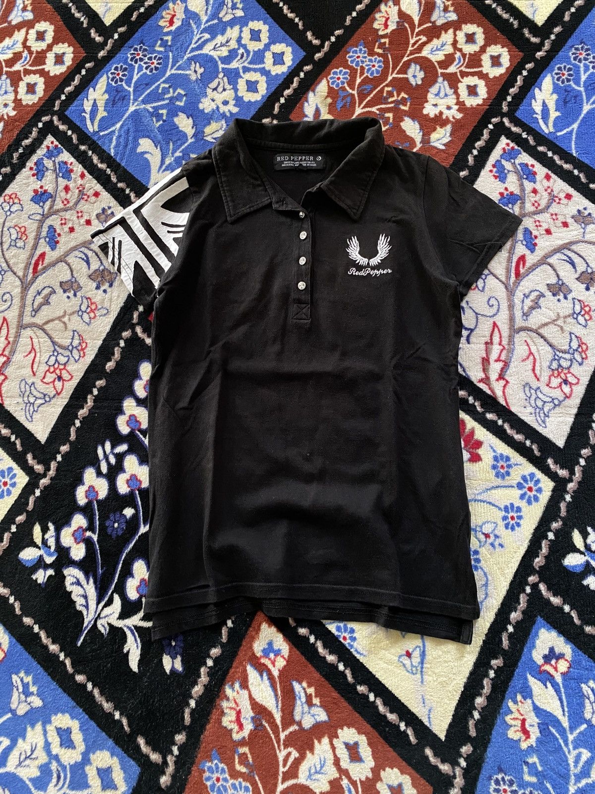 Le Grande Bleu (L.G.B.) Red Pepper Poem Gothic Punk Polo Tshirt Size US S / EU 44-46 / 1 - 2 Thumbnail