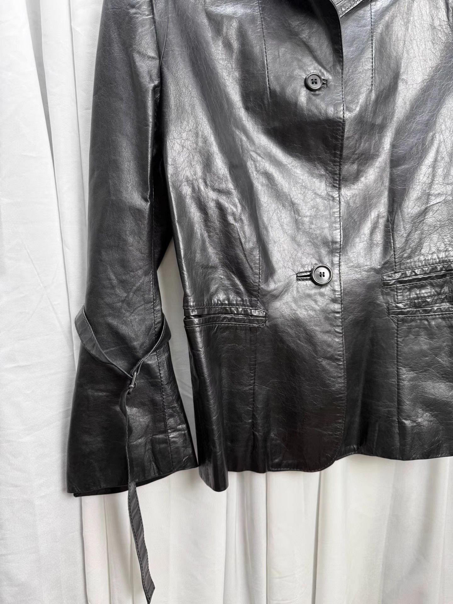 Ann Demeulemeester Ann Demeulemeester 04AW Lace-Up Leather Blazer Jacket K20 Size S / US 4 / IT 40 - 3 Thumbnail