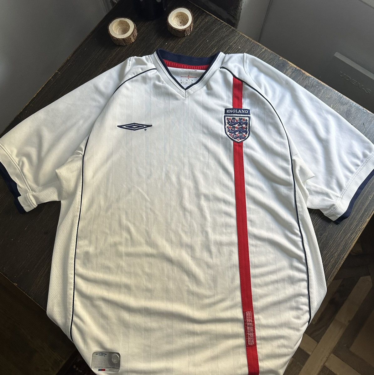 Umbro Umbro England Jersey Size XL Home Kit 2002/03 Vintage White Size US L / EU 52-54 / 3 - 2 Thumbnail