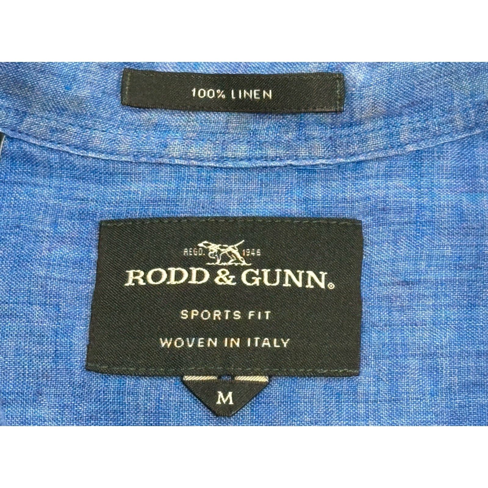 Rodd & Gunn VINTAGE Rodd & Gunn Men's Shirt Size M Blue Linen Button-Up Long Sleeve Casual Preppy Size US M / EU 48-50 / 2 - 5 Thumbnail