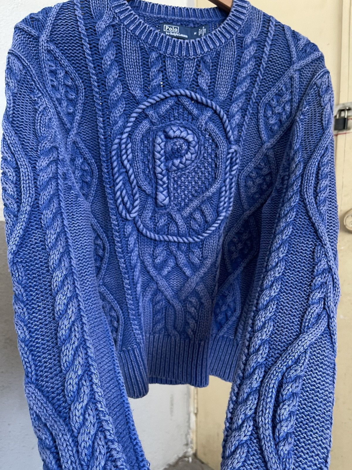 Polo Ralph Lauren Polo Ralph Lauren Aran Knit Cotton Sweater Faded Style Size US M / EU 48-50 / 2 - 4 Thumbnail