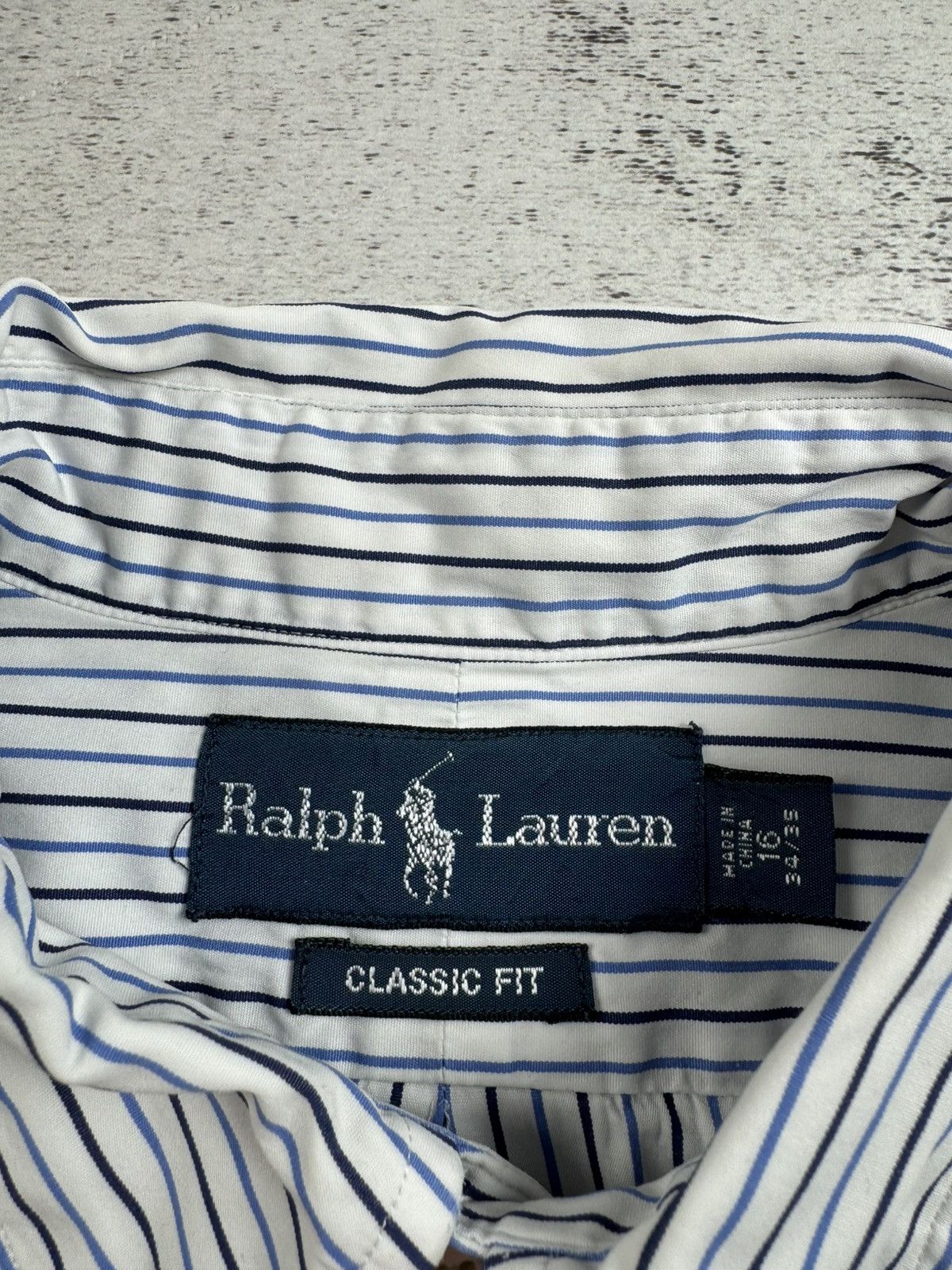 Polo Ralph Lauren Polo Ralph Lauren 16 34/35 Size White Button Striped Classic LongSleeve Shirt Size US M / EU 48-50 / 2 - 7 Thumbnail