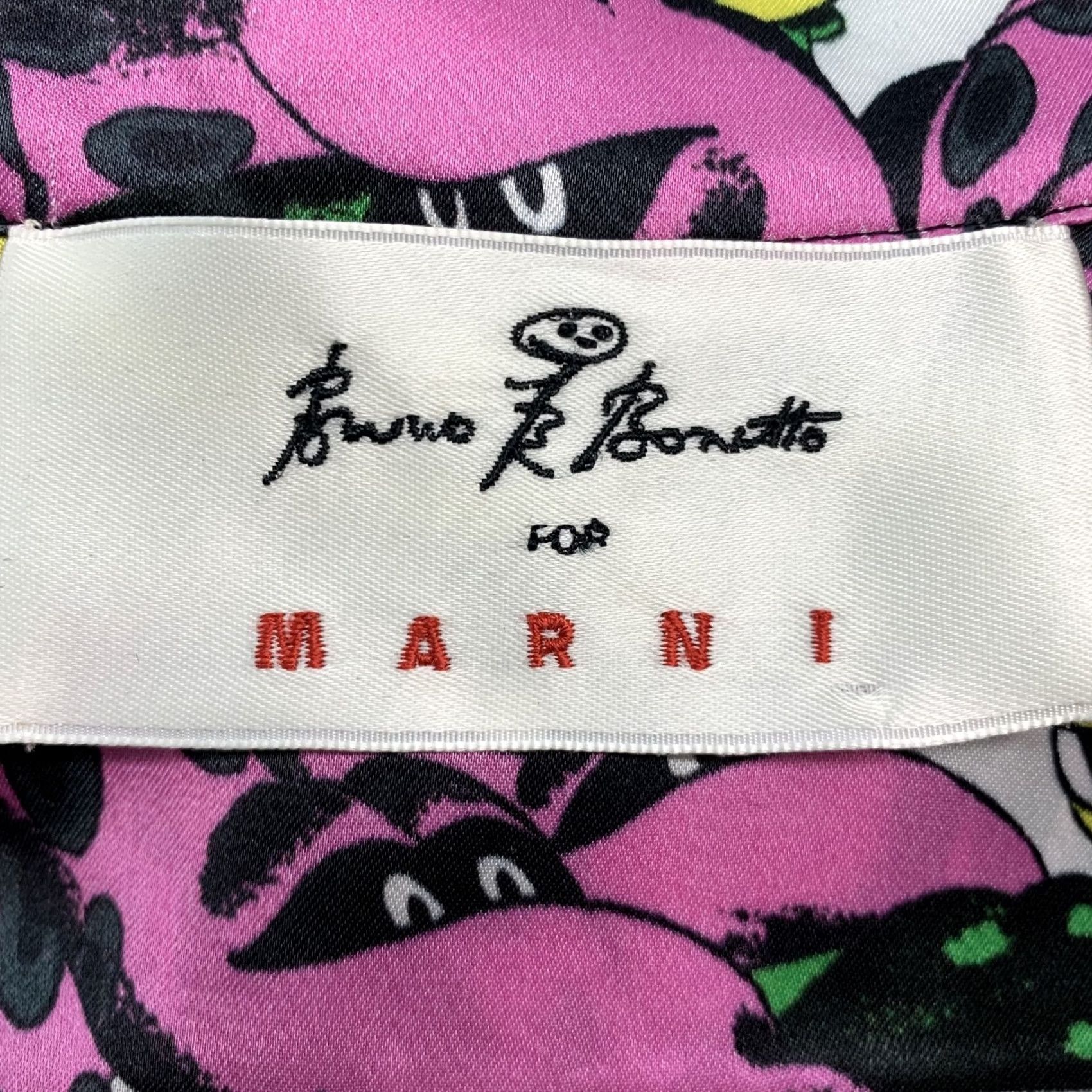 Marni MARNI Shirt Pink Multi-Color Viscose Print Button Up S Ladies Womens Size S / US 4 / IT 40 - 5 Thumbnail