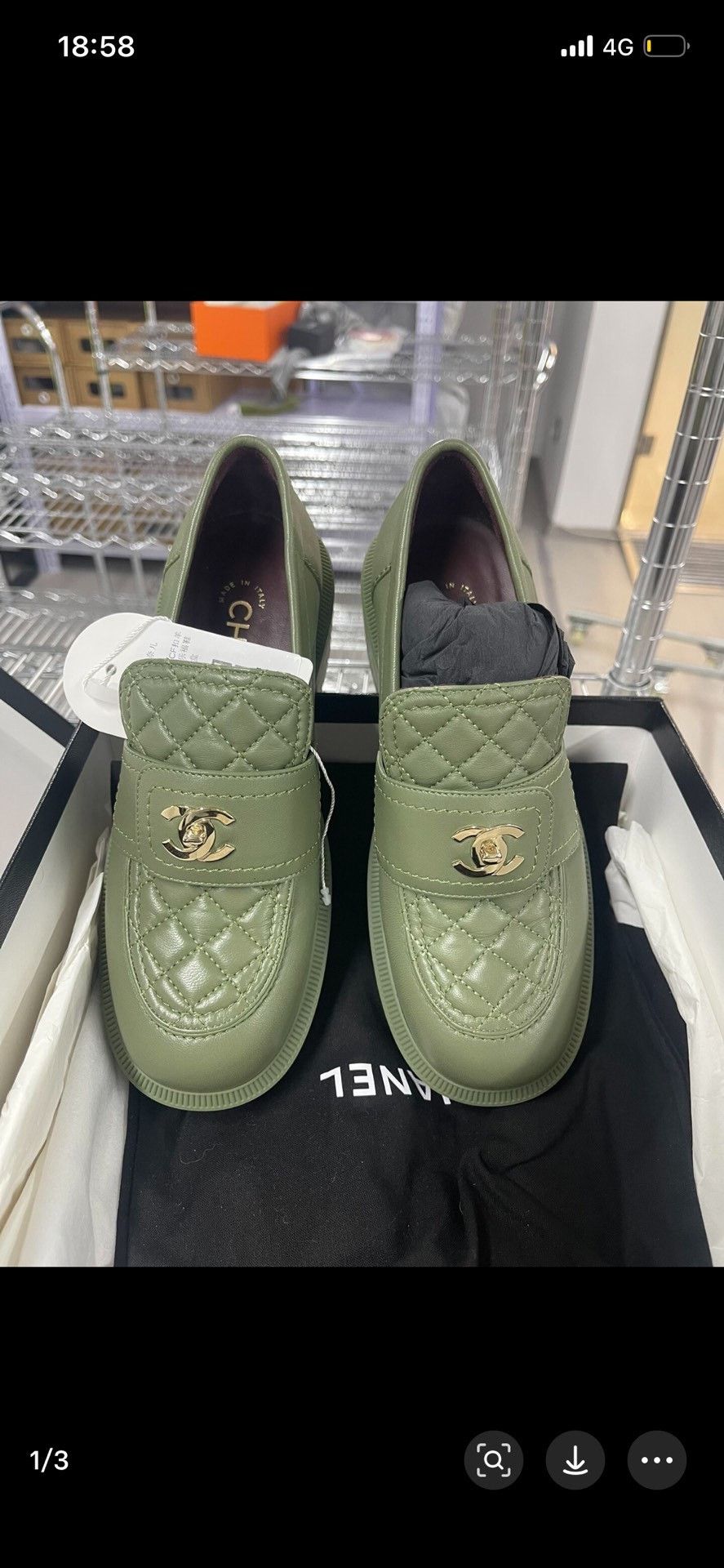 Chanel Chanel Plaid Green Lowtop Sneakers 36 Women Size US 6 / IT 36 - 1 Thumbnail