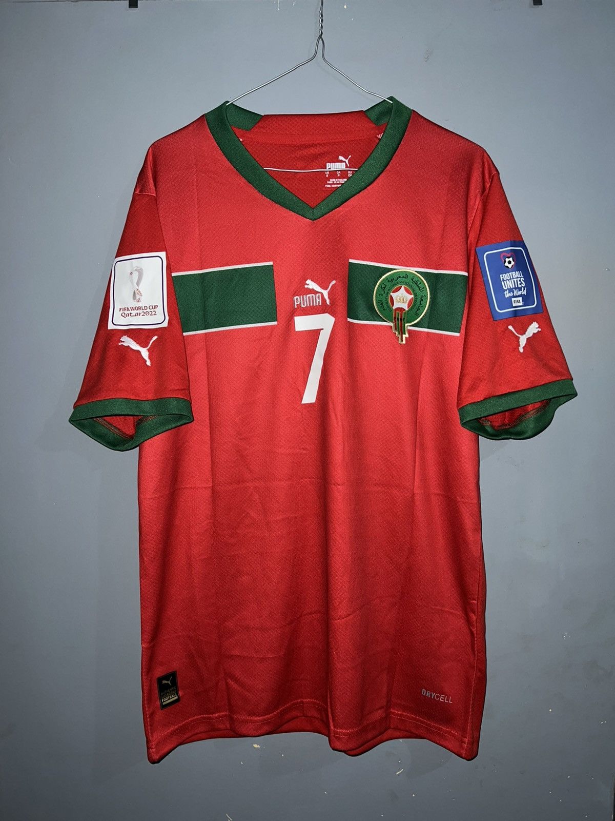 Morocco Home Jersey #7 Ziyech World Cup 2022