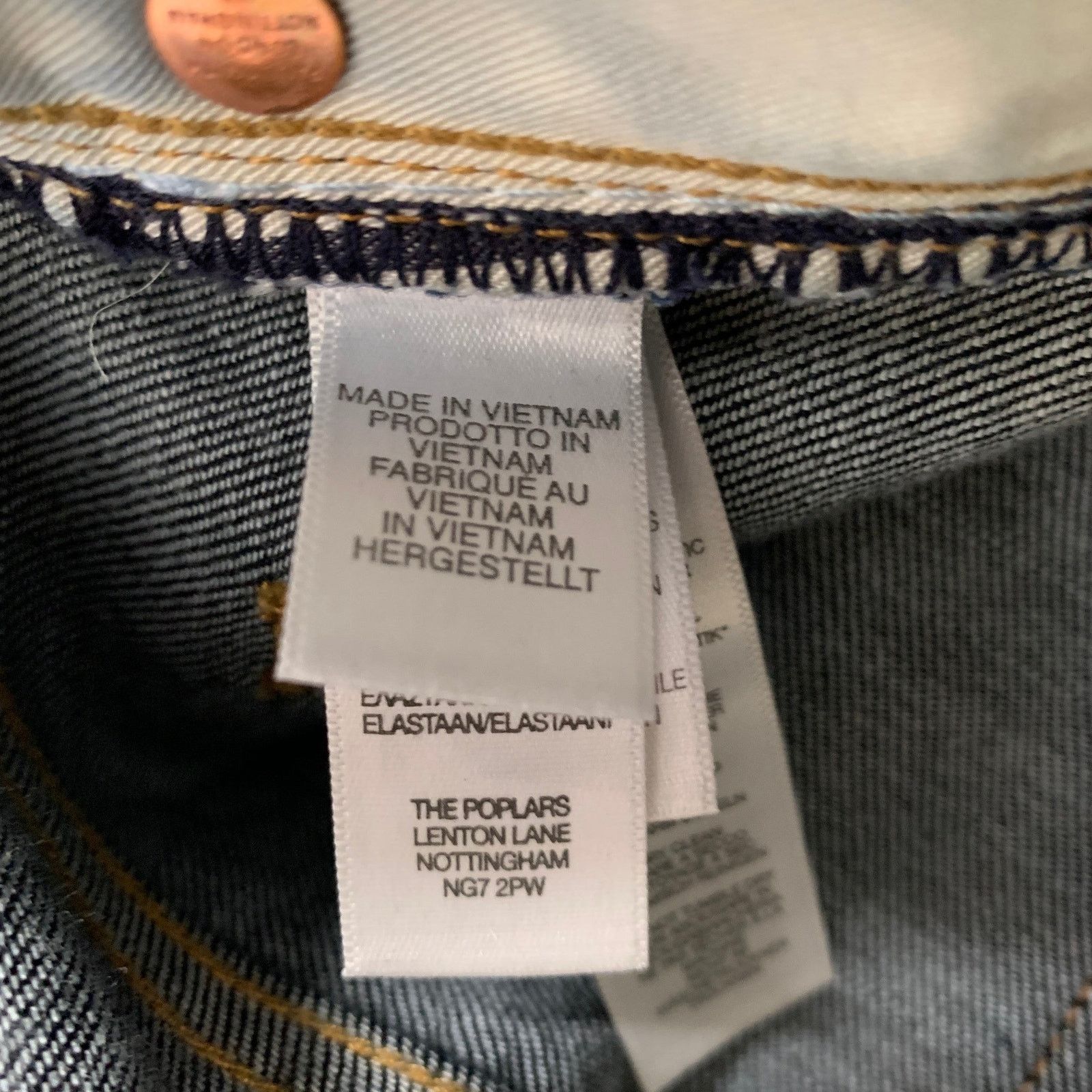 Paul Smith PS by PAUL SMITH Indigo Contrast Stitch Cotton Straight Jean Size US 31 - 6 Thumbnail