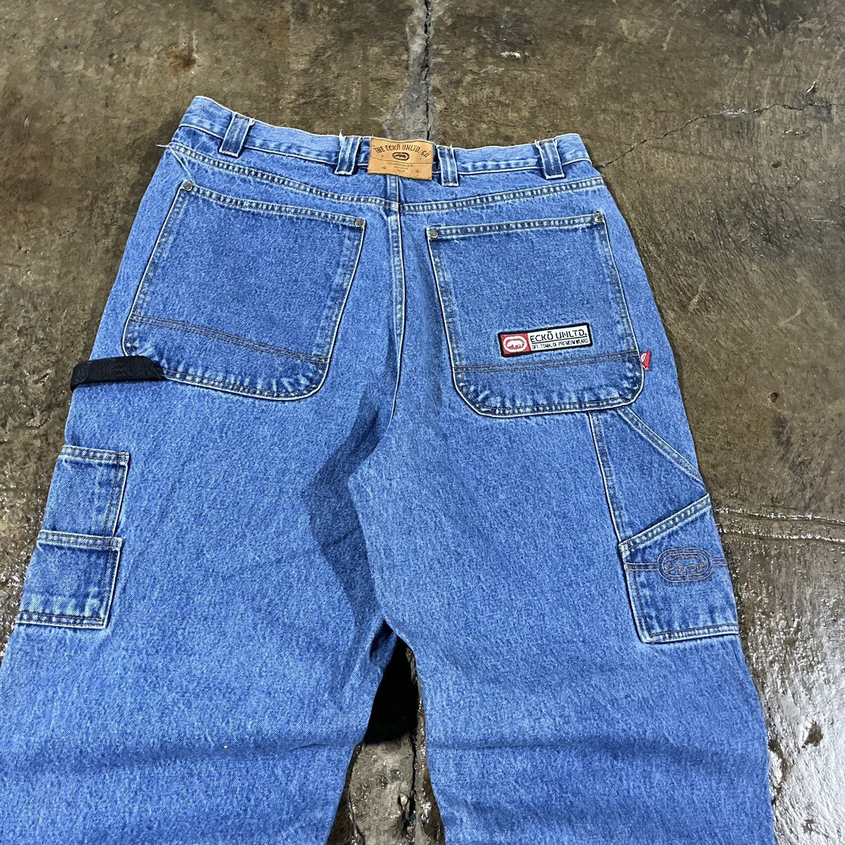 Ecko Unltd. × JNCO × Vintage Crazy Vintage Y2K Ecko UNLTD Carpenter Jeans Baggy Skater Size US 36 / EU 52 - 3 Thumbnail