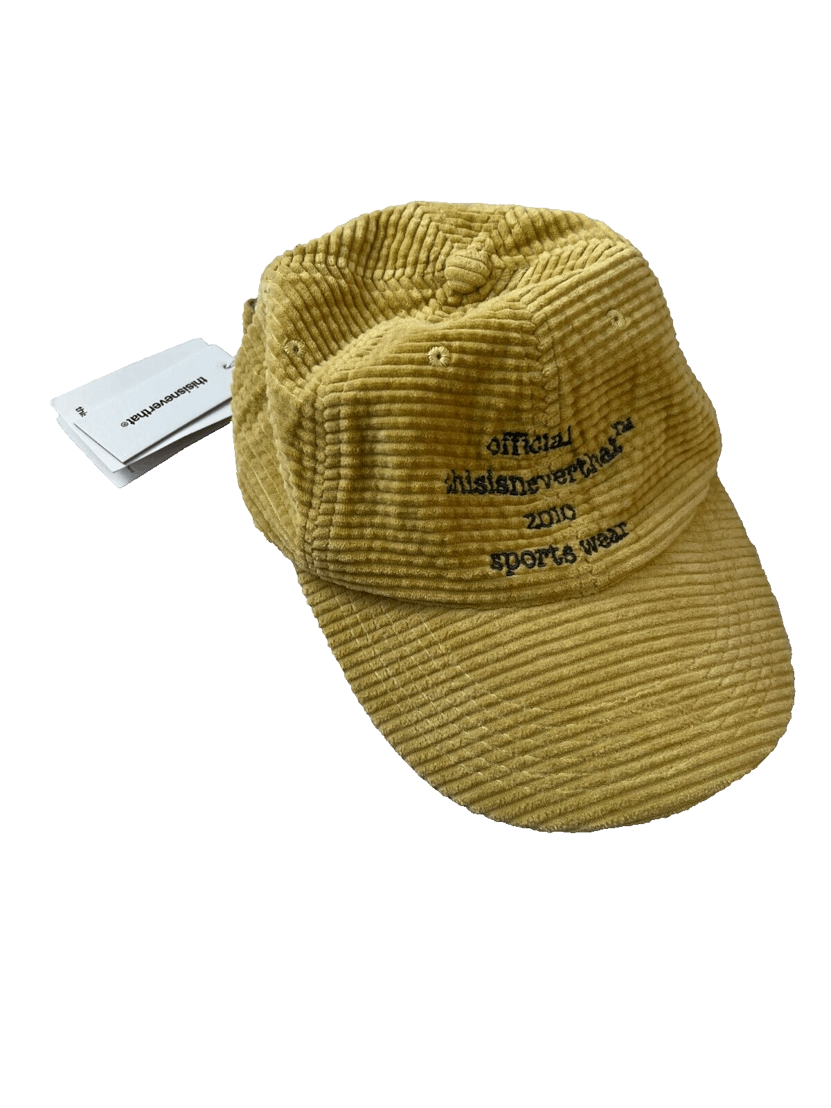thisisneverthat Thisisneverthat Wide Wall Corduroy Hat Cap Yellow Size ONE SIZE - 3 Thumbnail