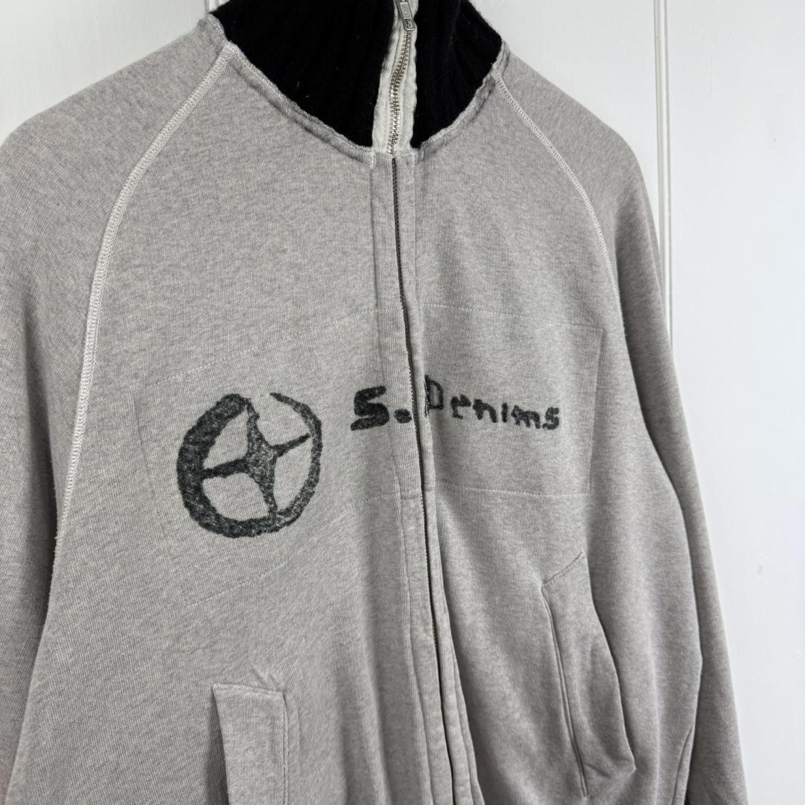 Stone Island 00s Stone Island Denims Knit Zip Jumper Size US L / EU 52-54 / 3 - 4 Thumbnail